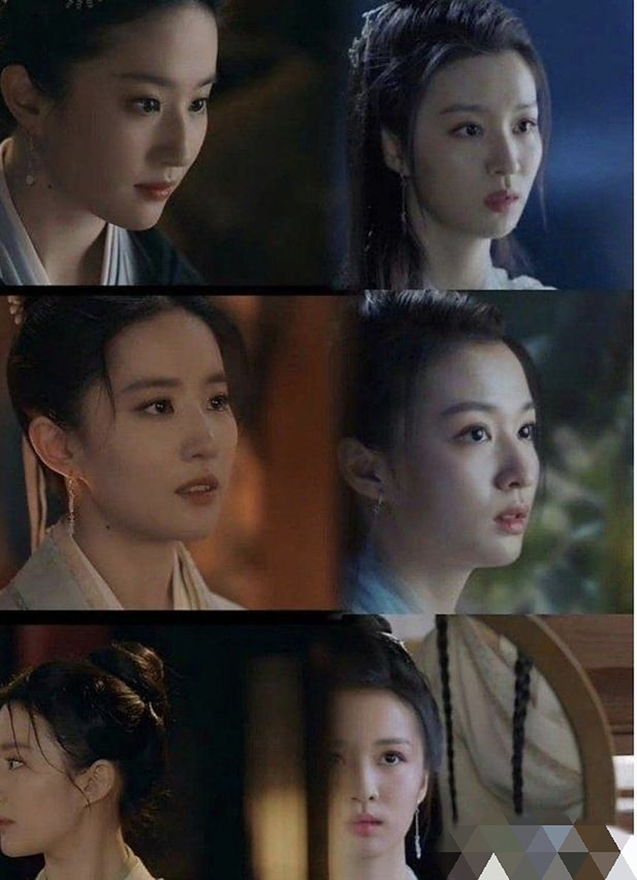 同一时期王楚然和刘亦菲剧照!