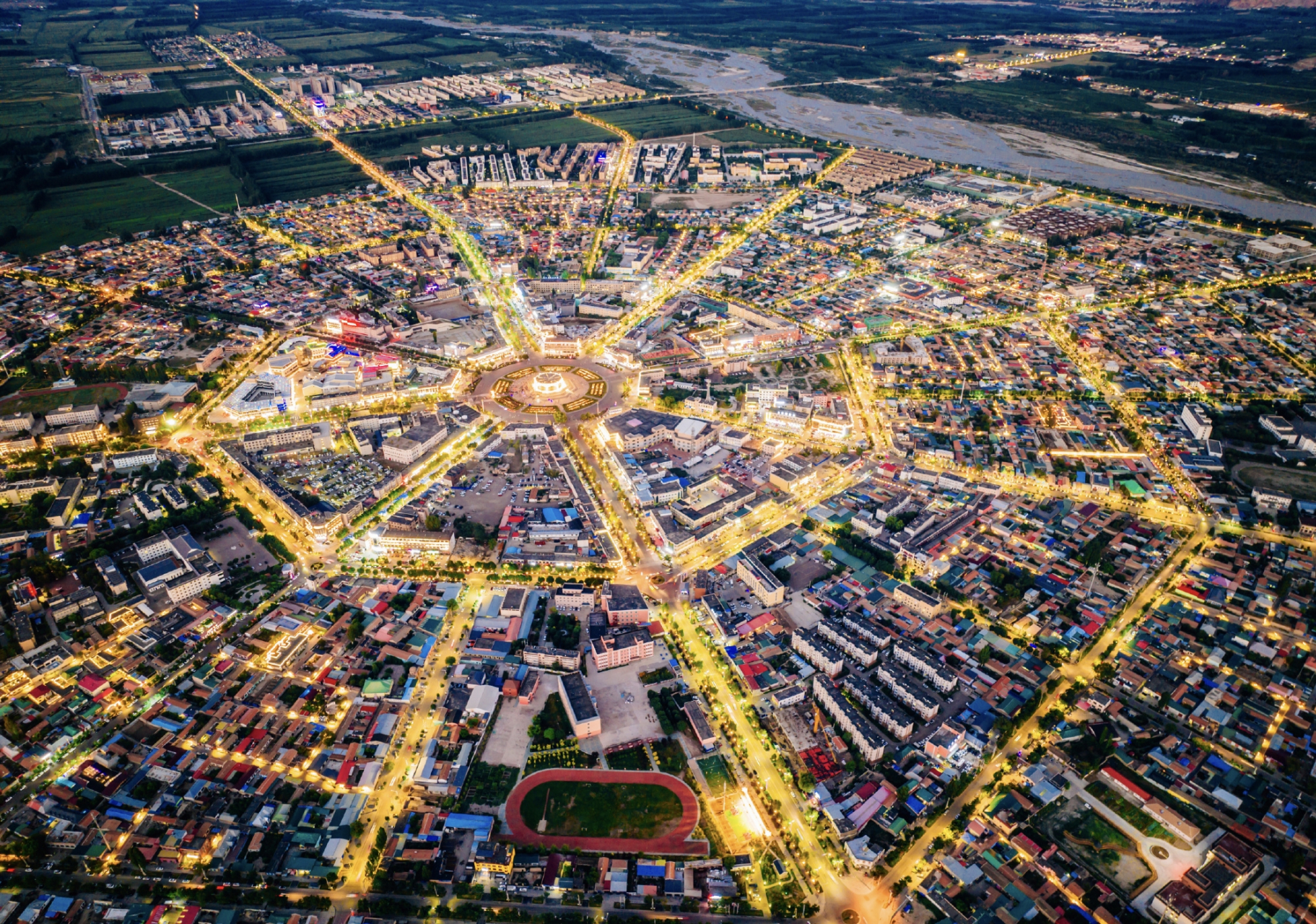 特克斯八卦城是世界上唯一一座保存完好,规模最大的八卦城,它根据