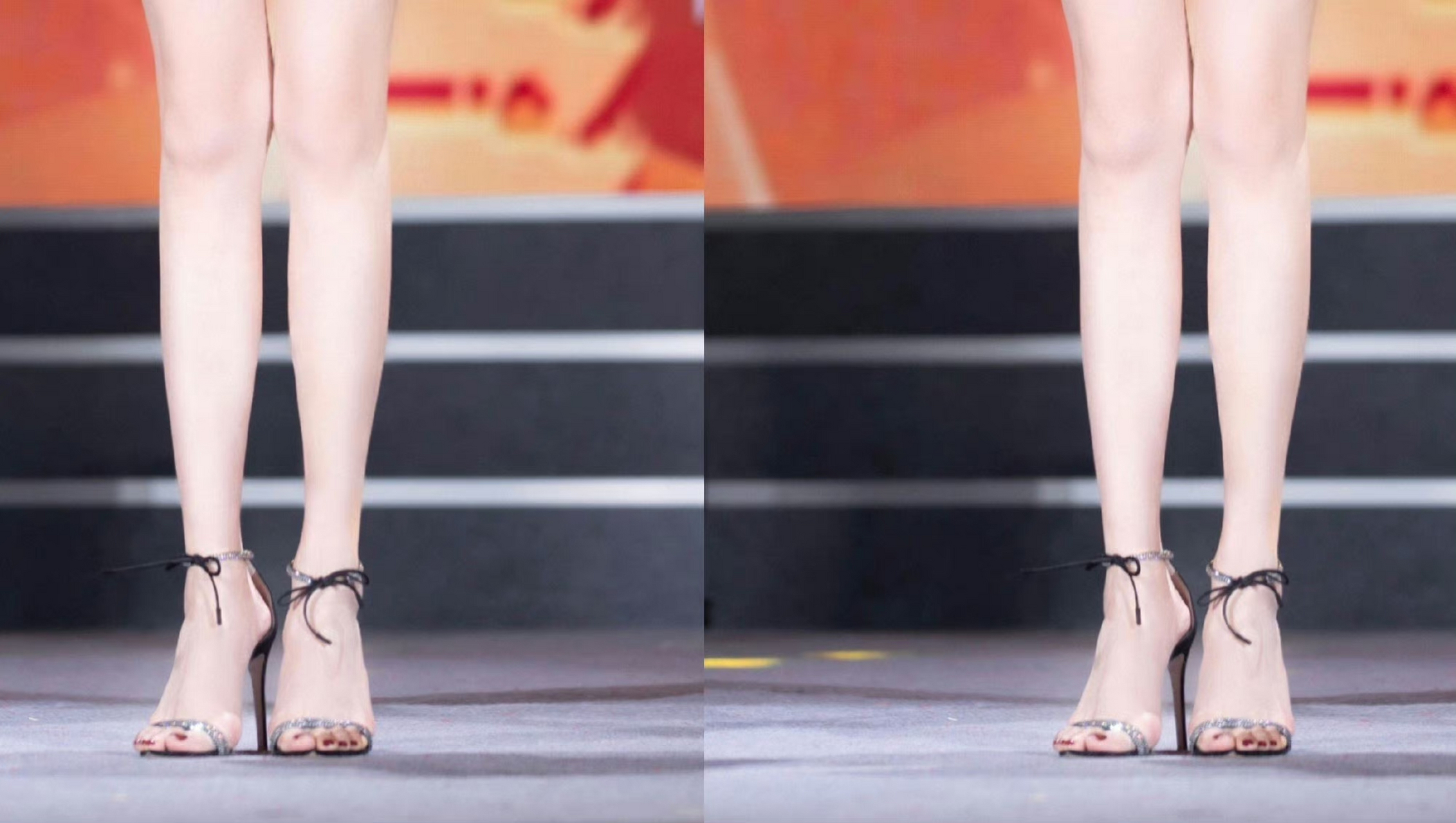 万茜 高跟凉鞋美jio丫[爱你][爱你] 676767#万茜