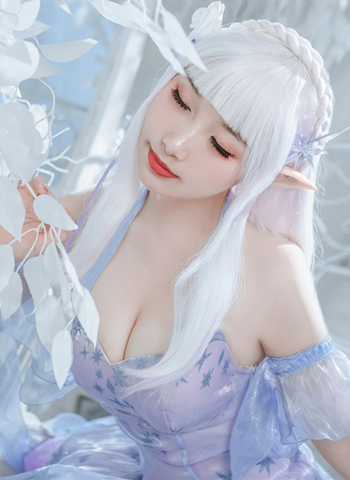 玥颜queen艾米莉亚水晶礼服cosplay