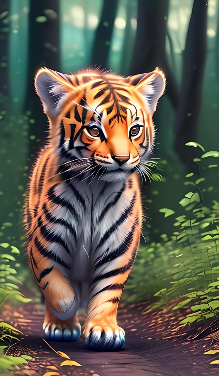 分享动物的故事                    小老虎是一只顽皮的小家伙,它总