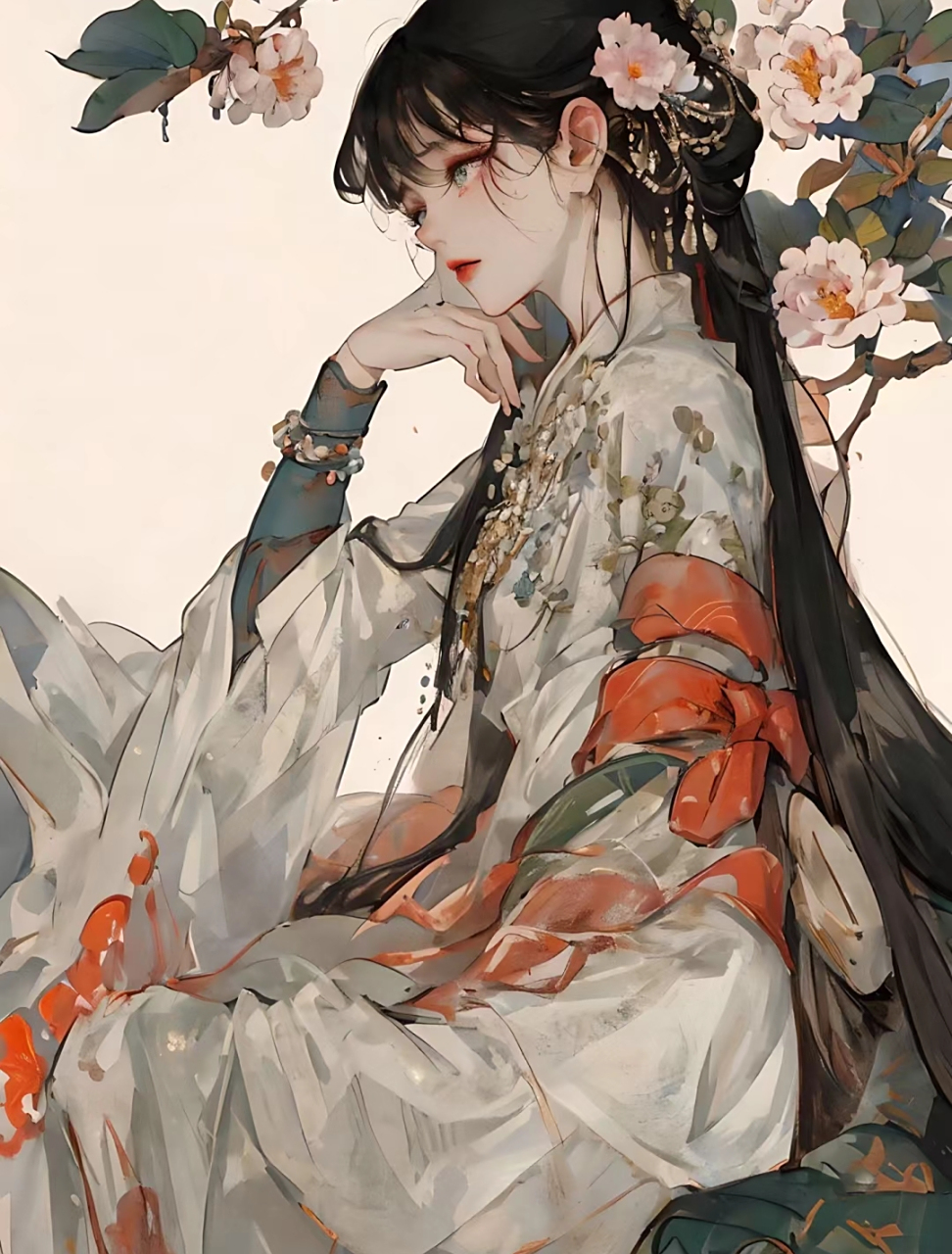 山茶花拟人:山茶花发争芳菲,翠翎蜡觜相光辉