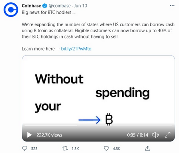 借贷热度激增 Coinbase「加密银行」野心初显