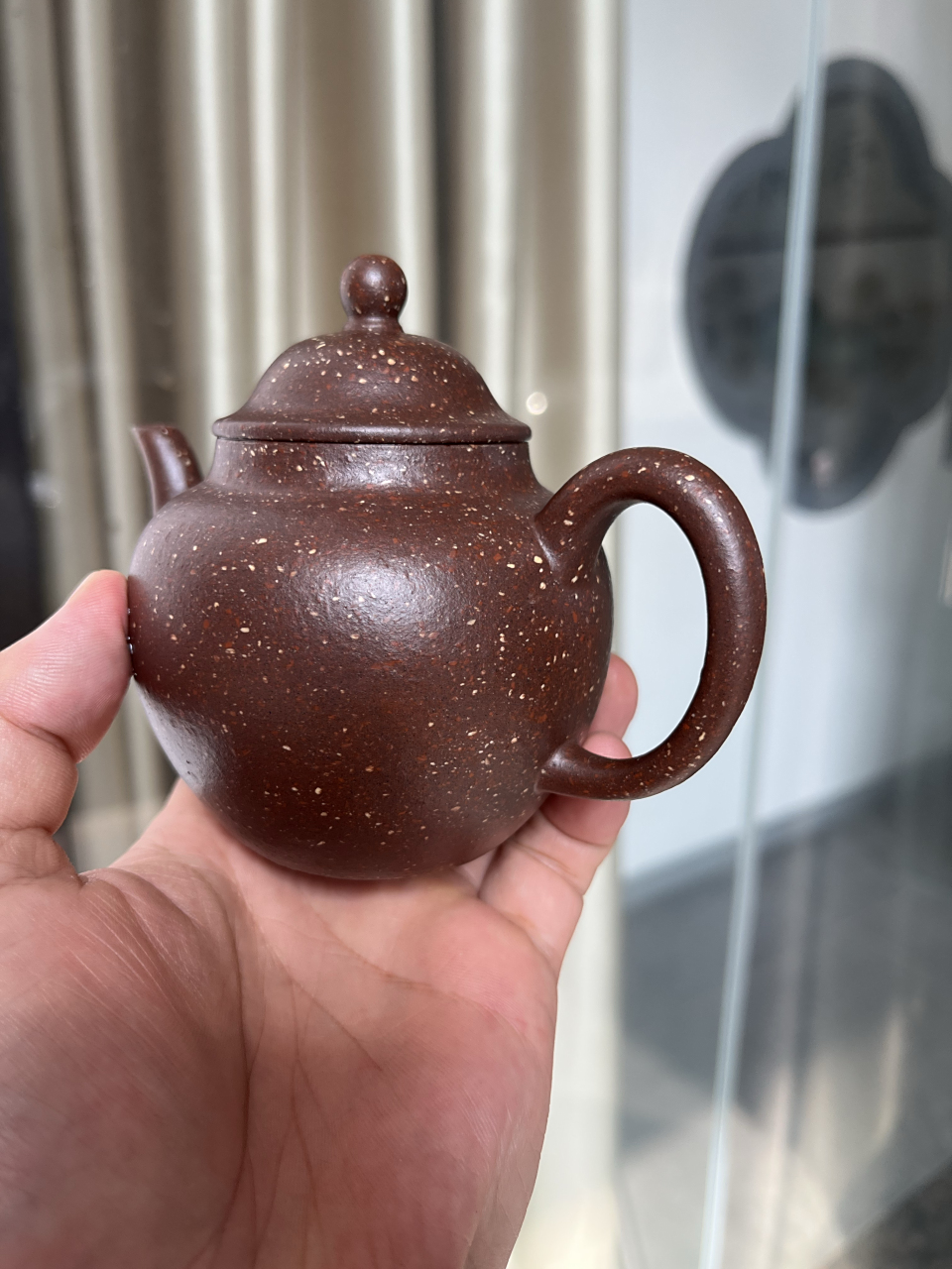 慕古 :大彬款高灯壶 冯老师全手工制作 雪花泥 270cc 雪花泥,颗粒丰富