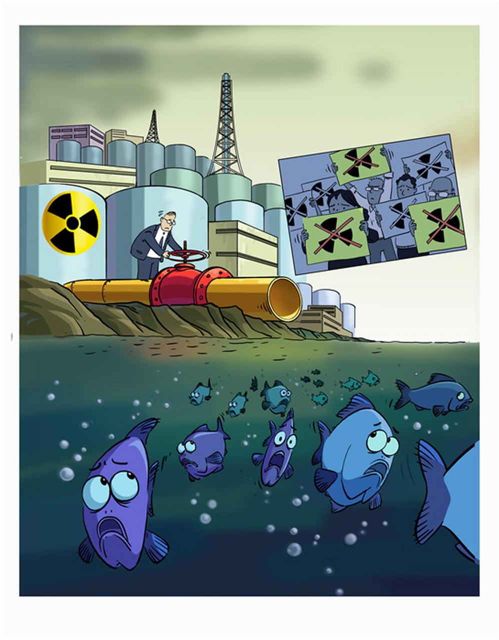 日本福岛第一核电站核污染水排海设备开始试运行.