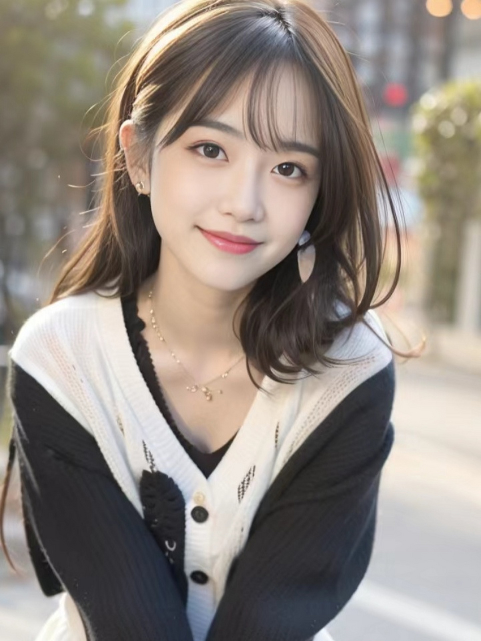 散发着自信和智慧的气质.她的笑容温暖如阳光,瞬间点亮周围的空气.