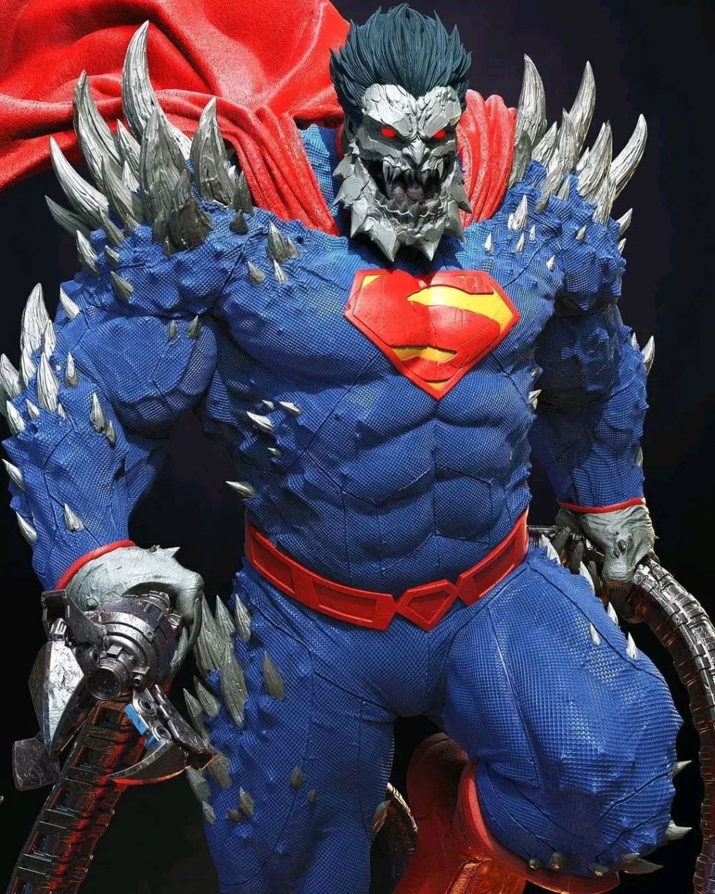 模型欣赏:毁灭日 超人雕像. #动漫# #模型# #超人