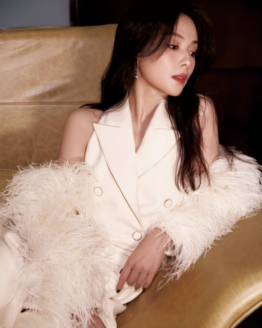 刘涛白色连体裤#优质作者榜