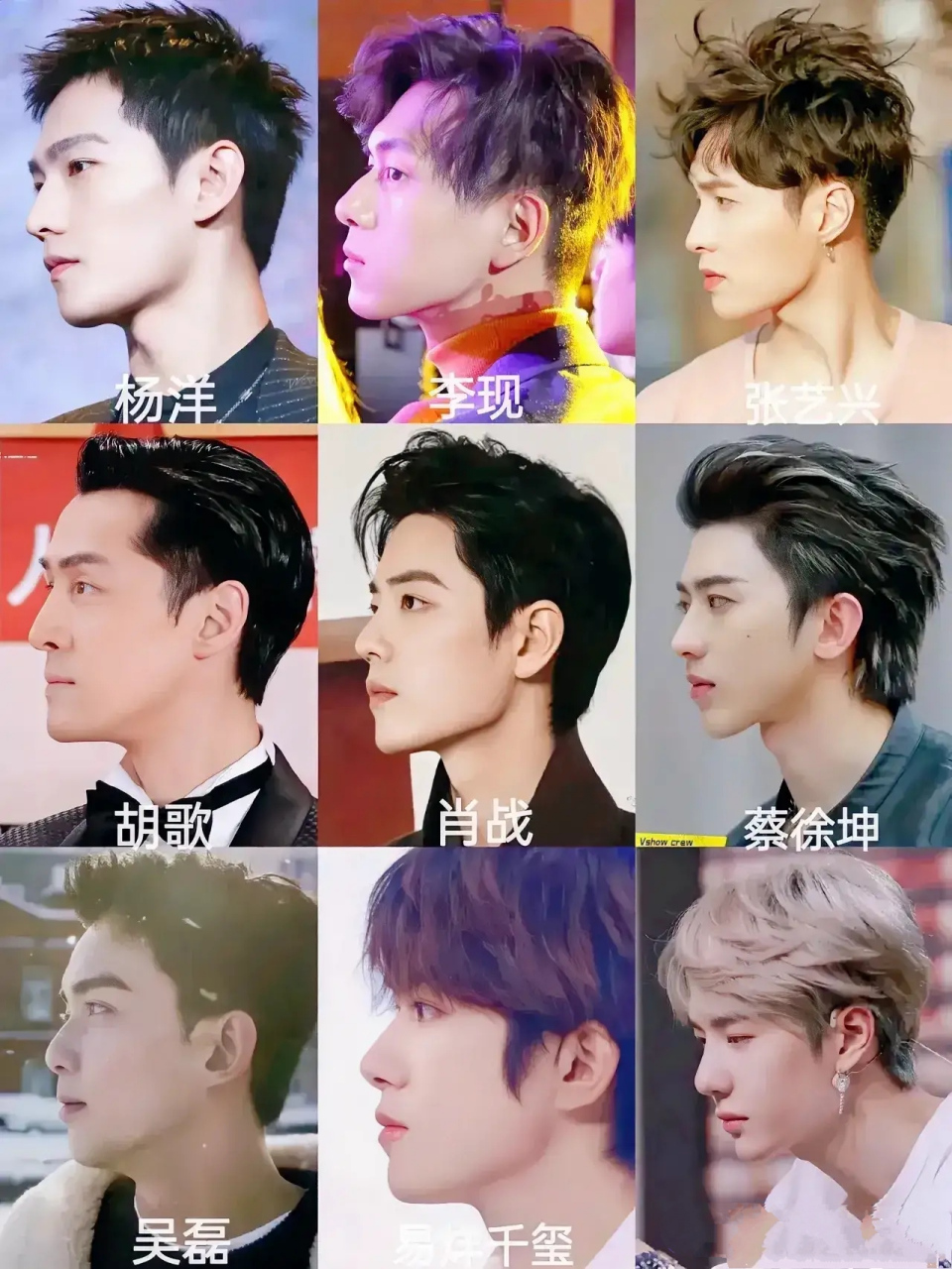 内娱9位男明星, 这就是顶流明星的侧脸杀!