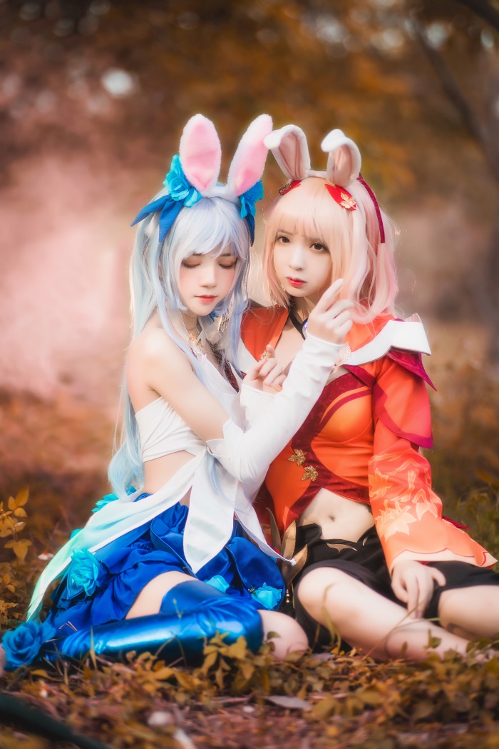 人气Coser@桜桃喵&疯喵ss – 双人公孙离 [16P/334MB]