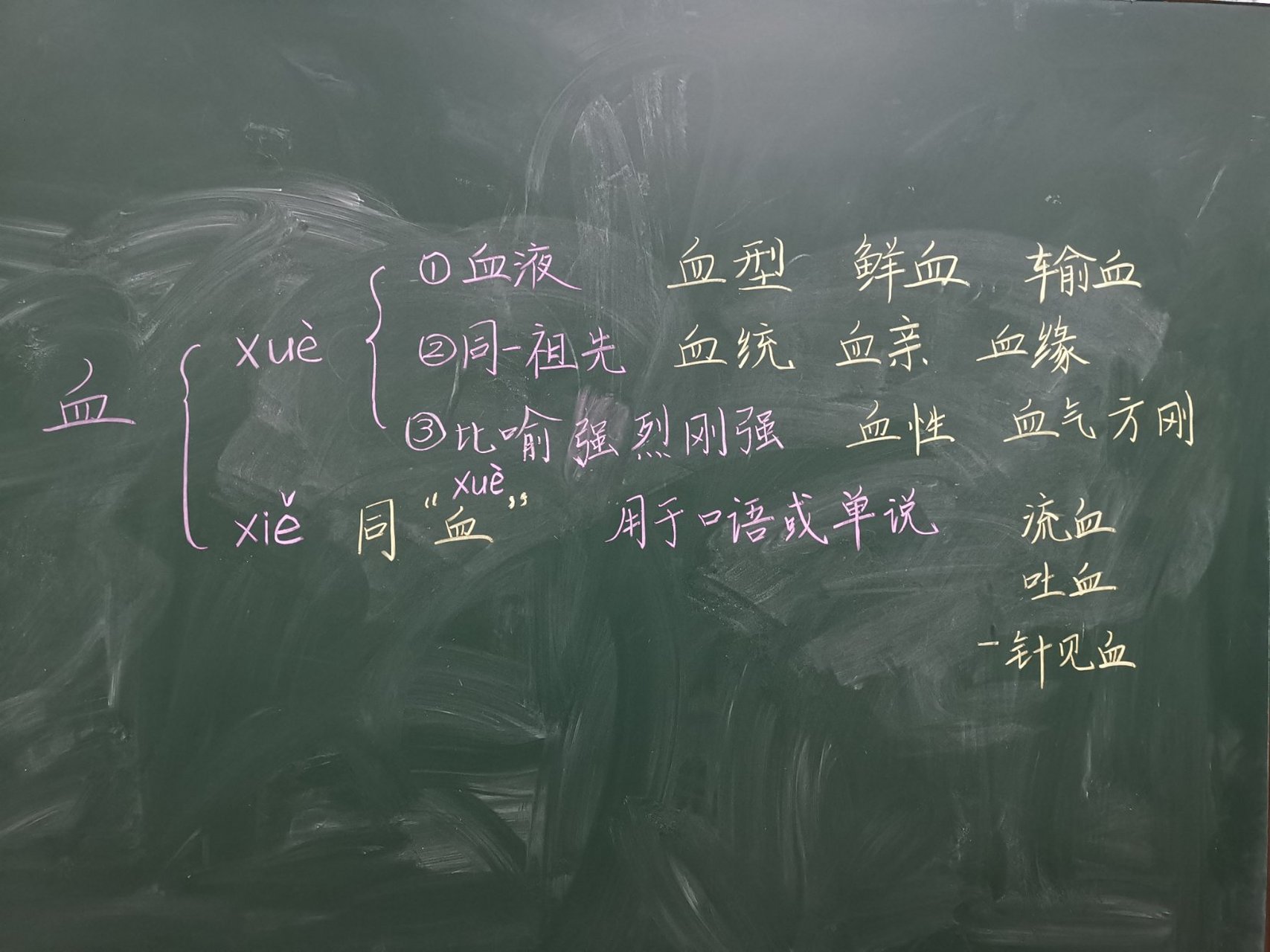 血多音字图片