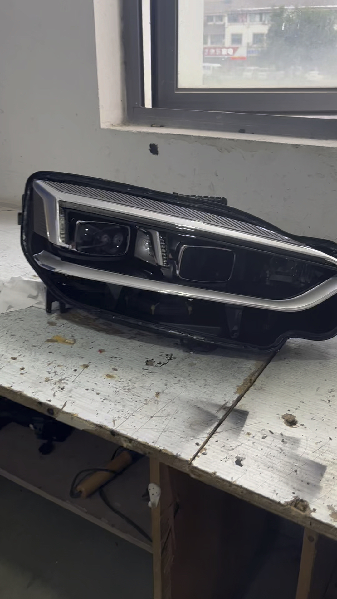 奥迪a5大灯熏黑黑化处理 黑武士风格-度小视