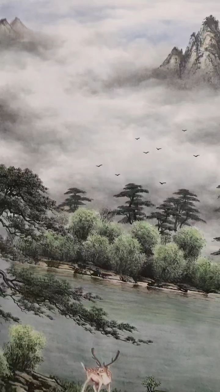 徐国维彩墨山水画