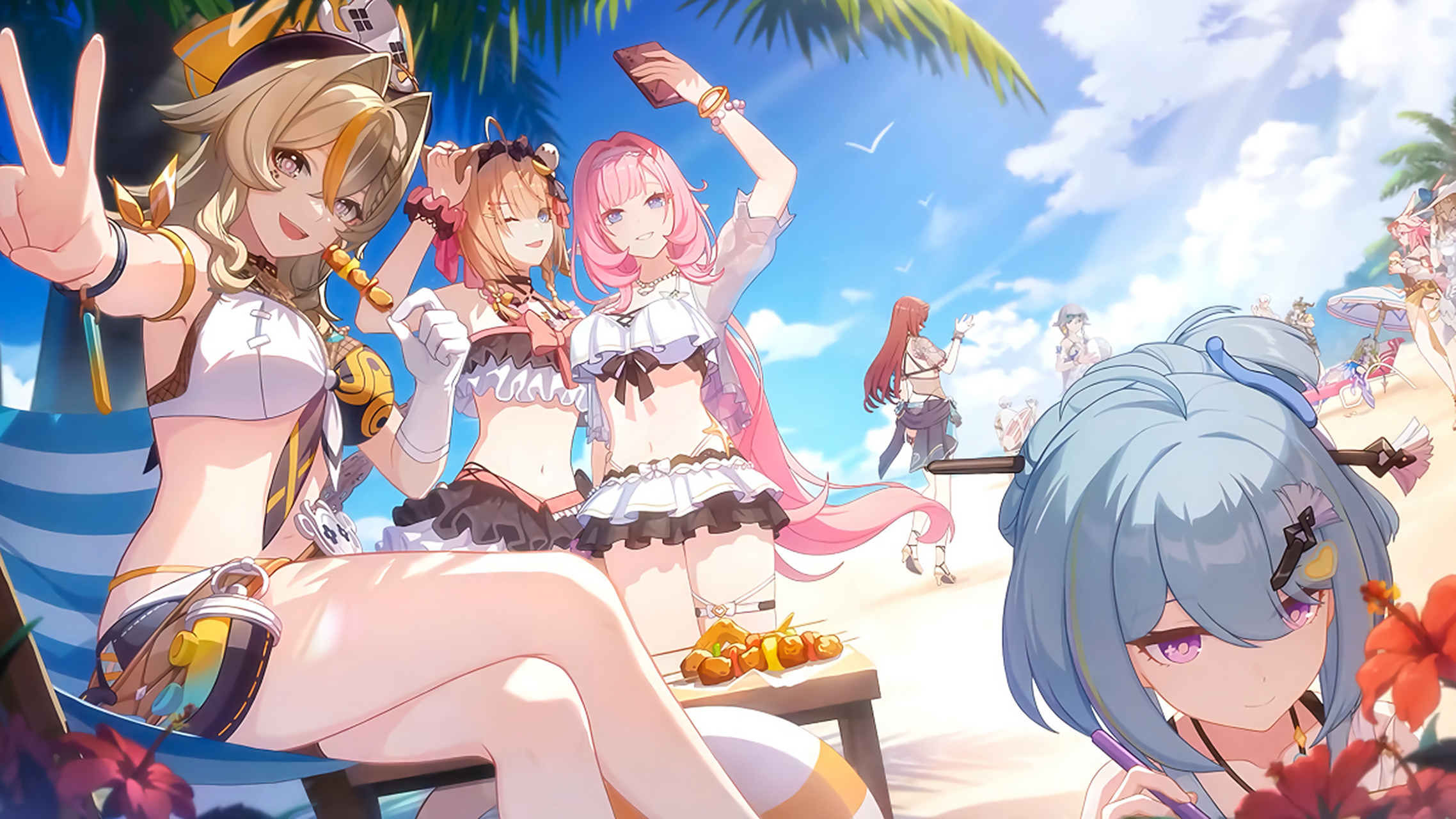 游戏里的一些cg(泳装) #崩坏3