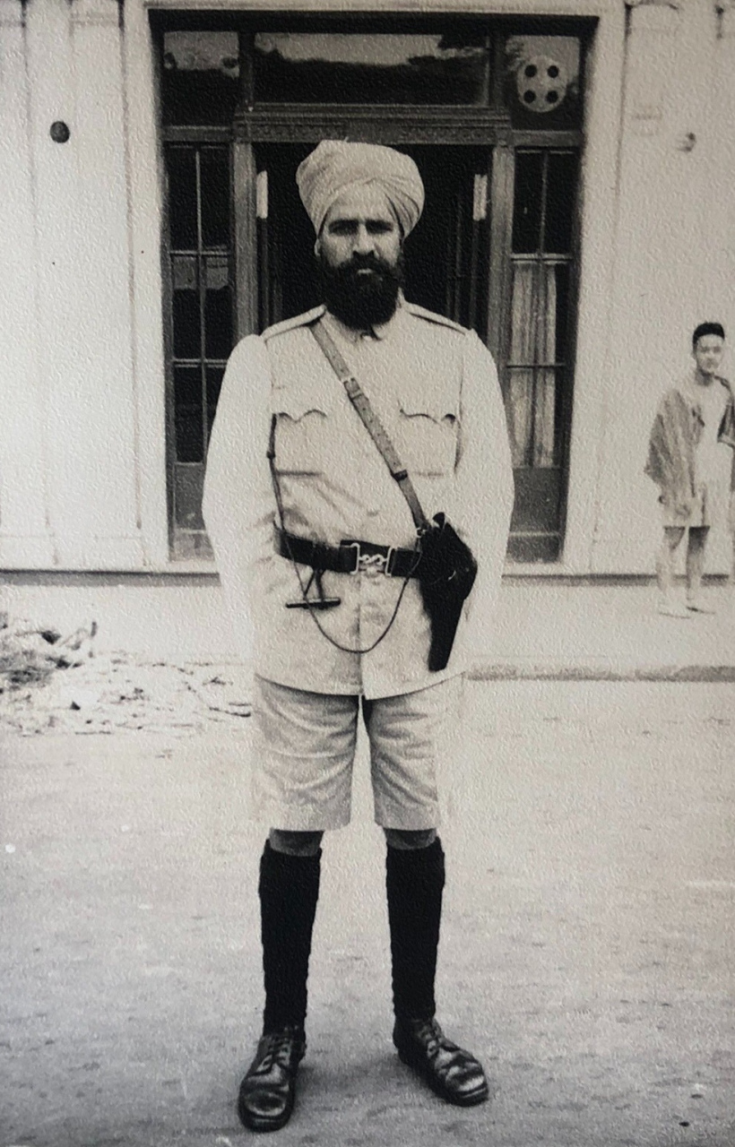 民国时期,上海街头印度巡警红头阿三.