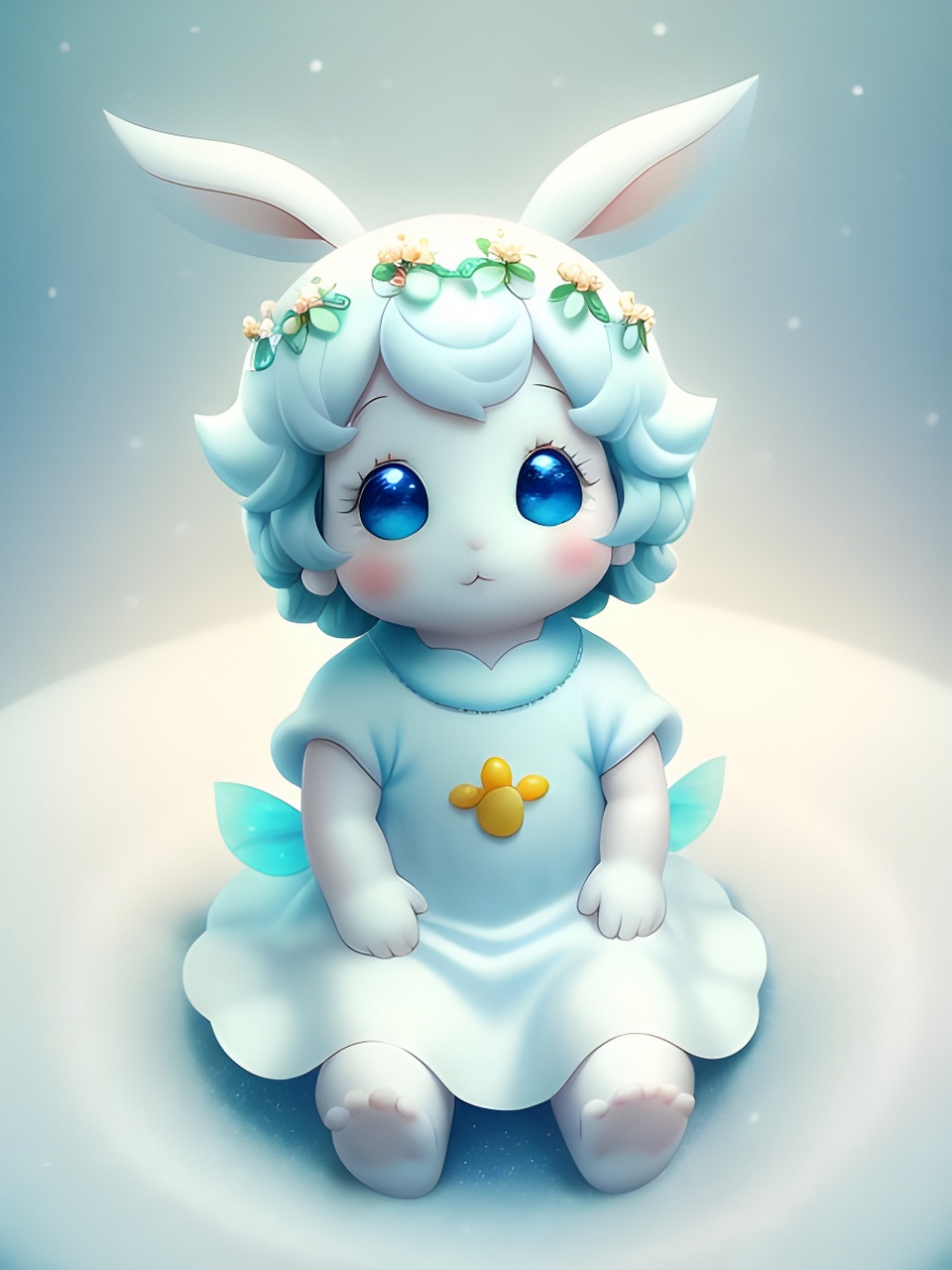 软fufu的兔子宝宝「壁纸」[比心][比心] #二次元美图#  #百度ai绘图黑
