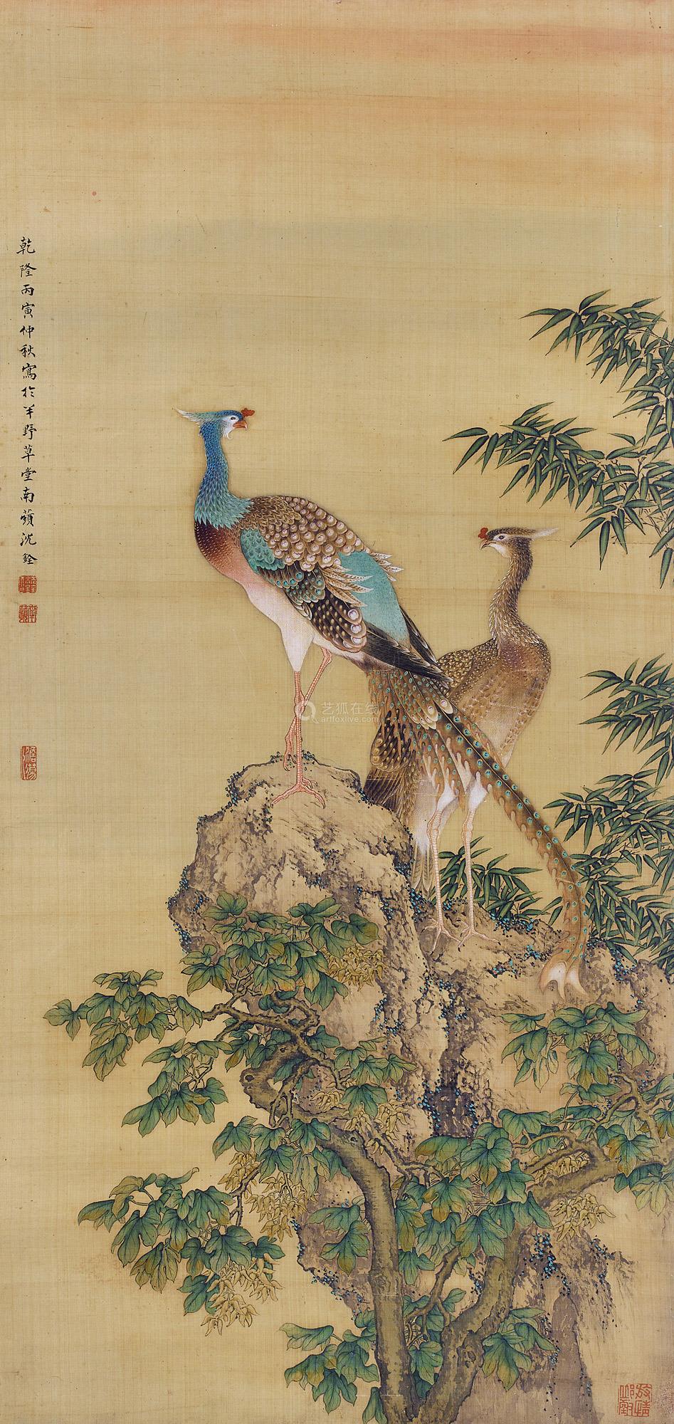 清朝花鸟画第一人沈铨绘画名作欣赏