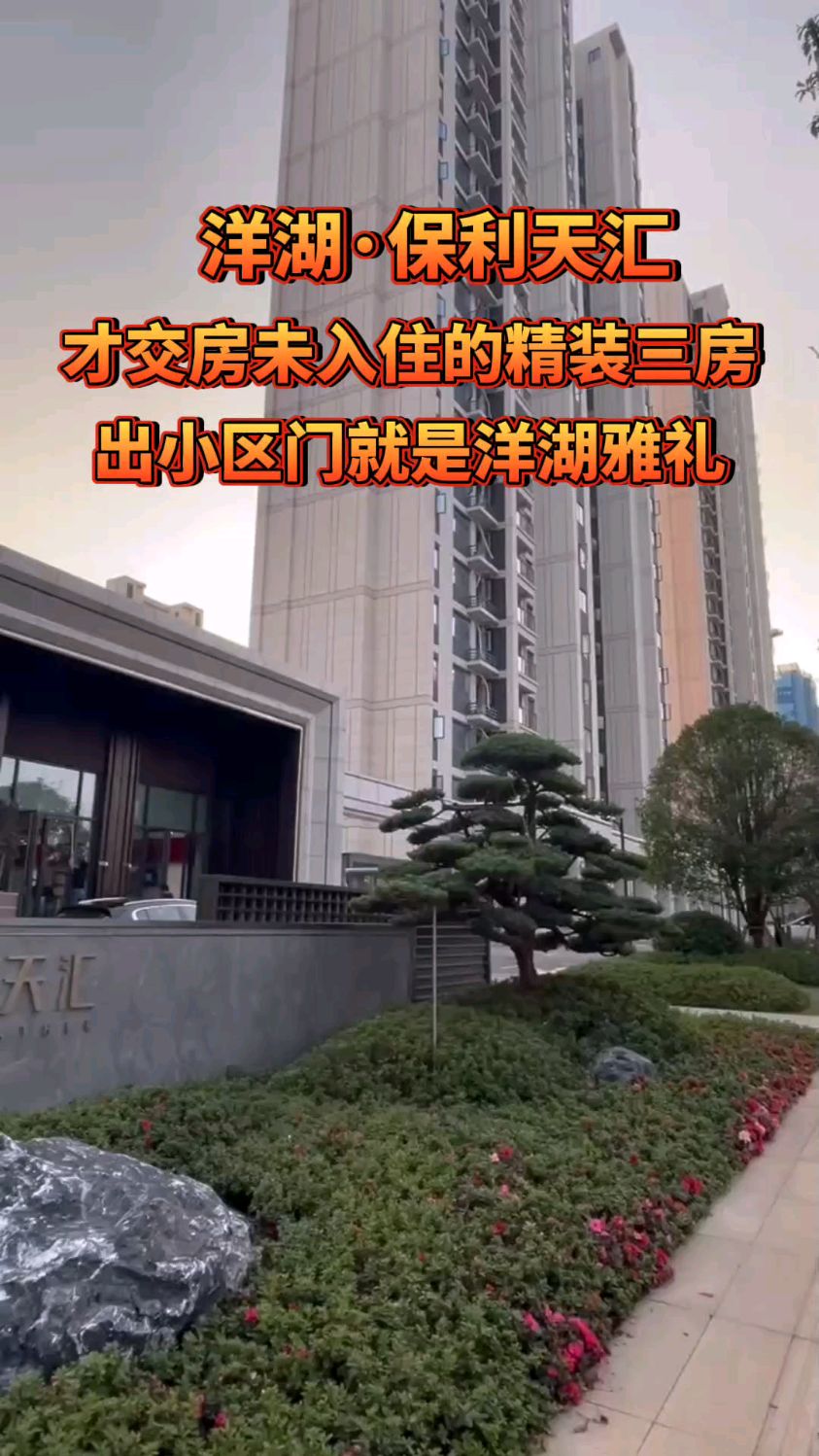 洋湖新盘保利天汇,才交房的精装三房就被法拍