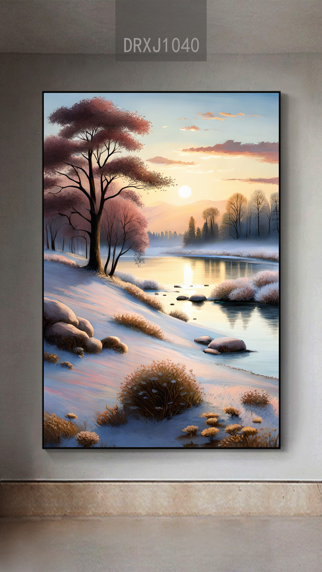 白雪皑皑的冬天风景油画装饰画来了,第二季冬日恋歌唯美雪景图画