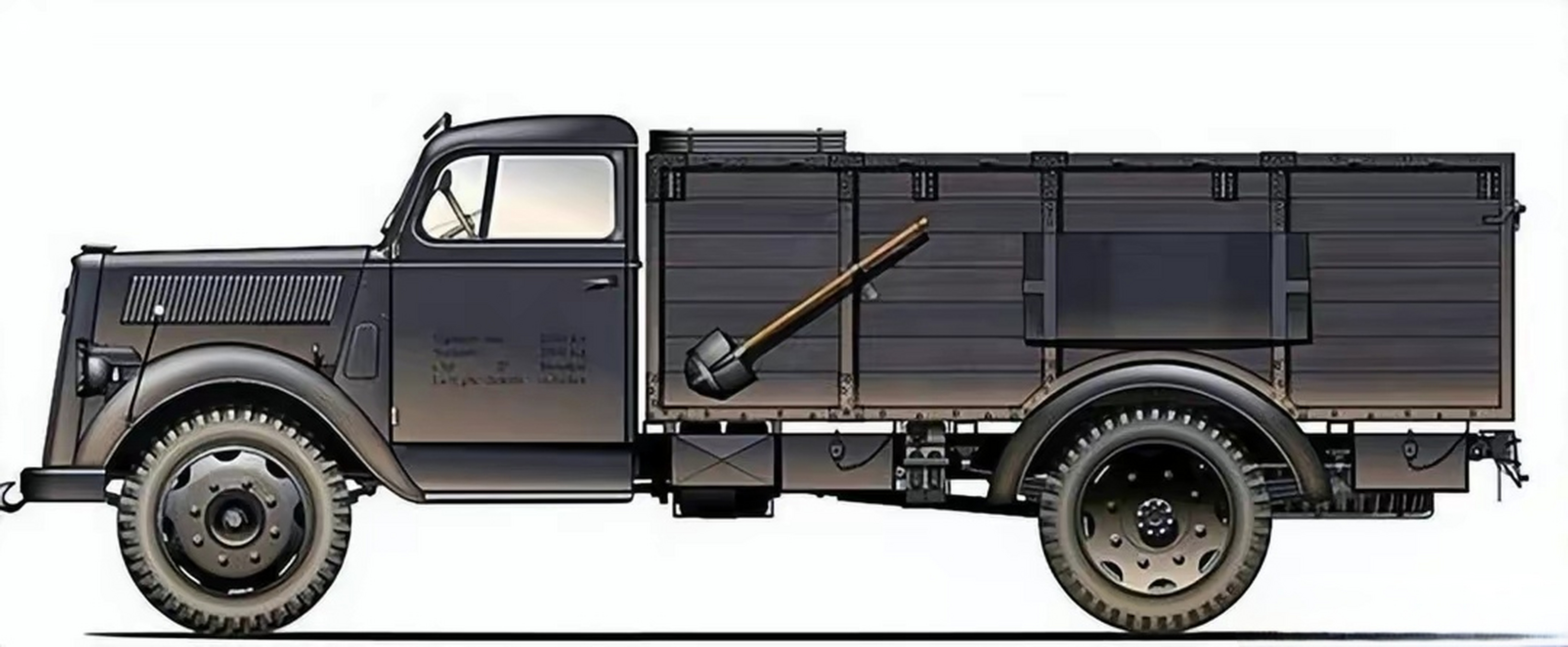 二战时期,德国军用卡车  克虏伯l2h43轻型(负载1
