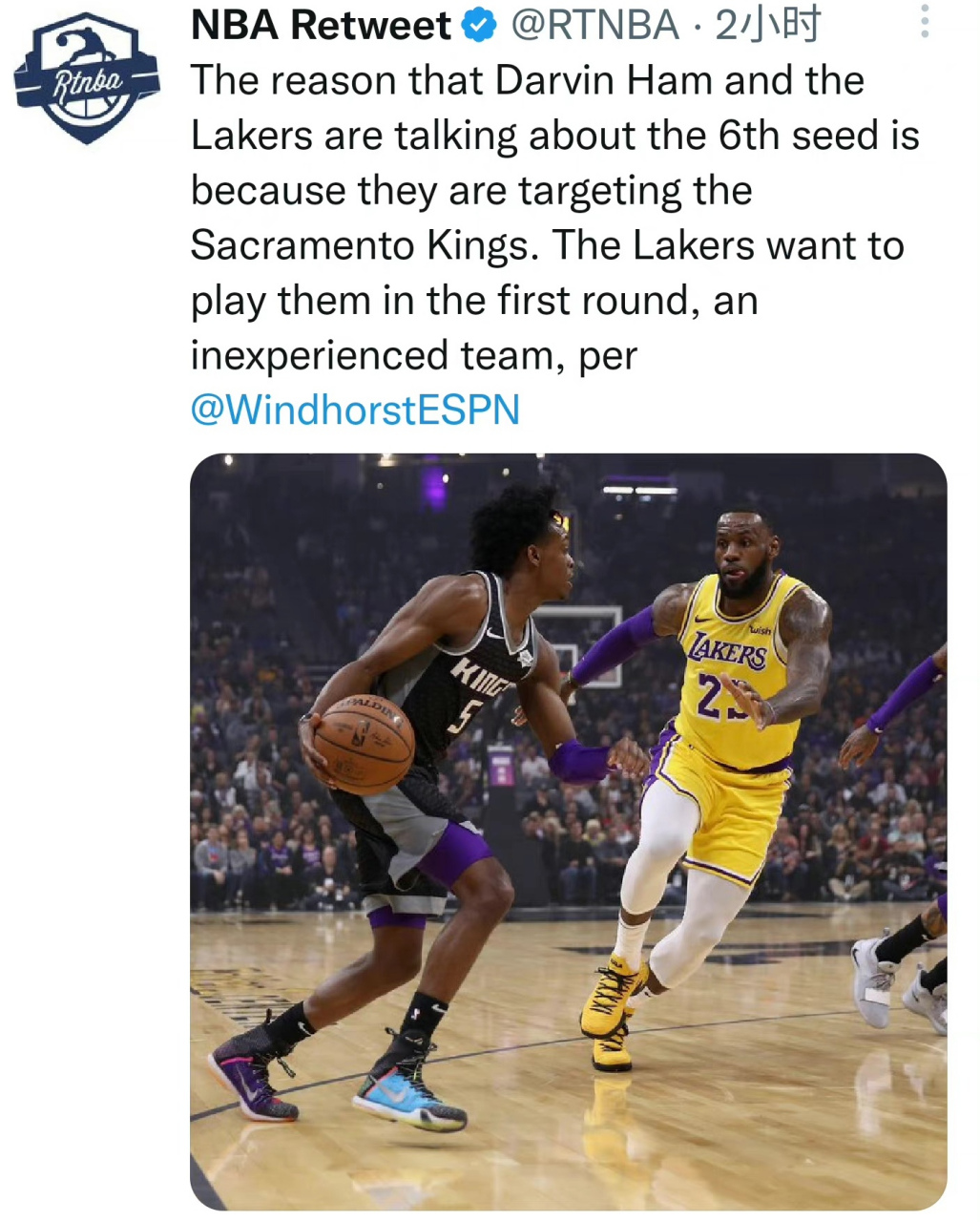 espn温胖:之所以哈姆教练和湖人管理层讨论要湖人打到西部第六,是因为