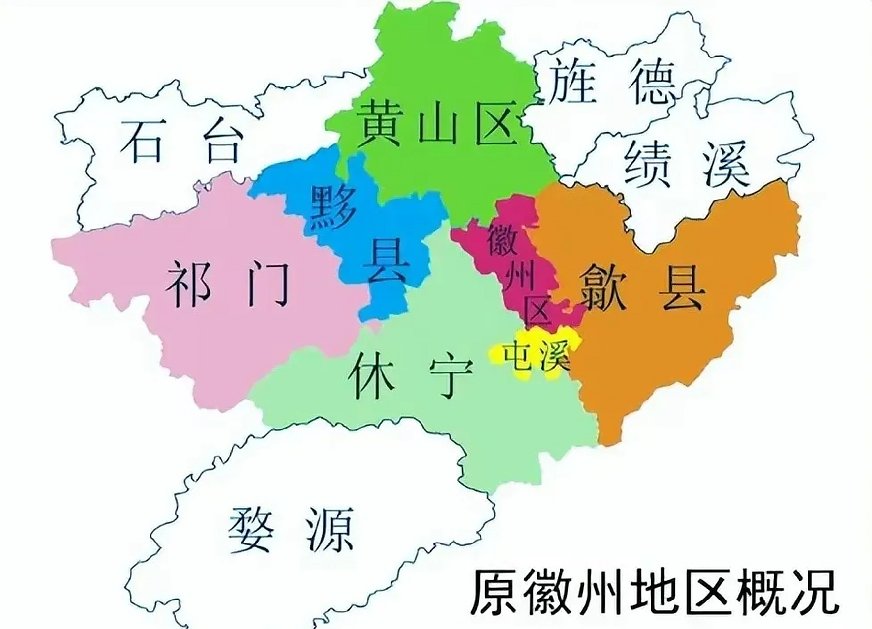 徽州与黄山市行政区划对比,婺源,绩溪还能重回徽州吗?