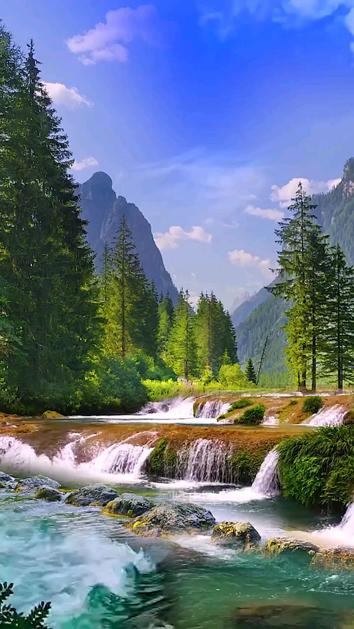 流水潺潺,绿意葱茏,流连山水,静心清心,静享治愈系美景-度小视