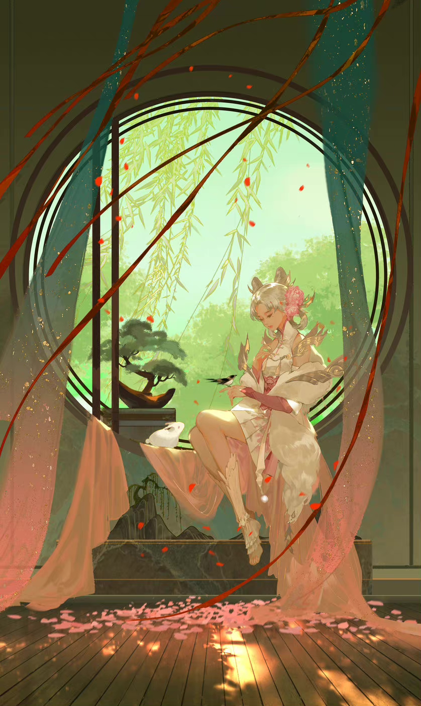 国风美图鉴赏:嫦娥的春夏秋冬