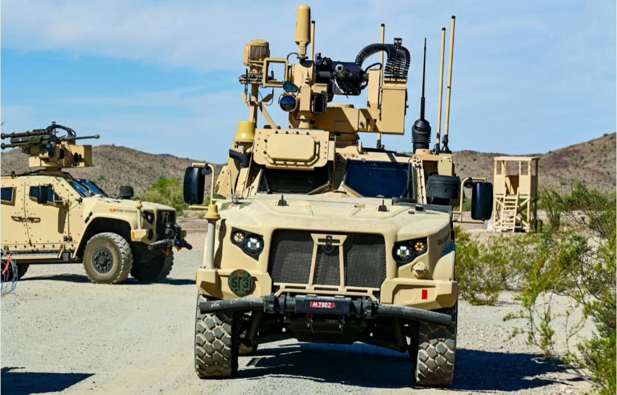 美国悍马继承者-jltv轻型战术车安装了madis rws防空集成武器系统