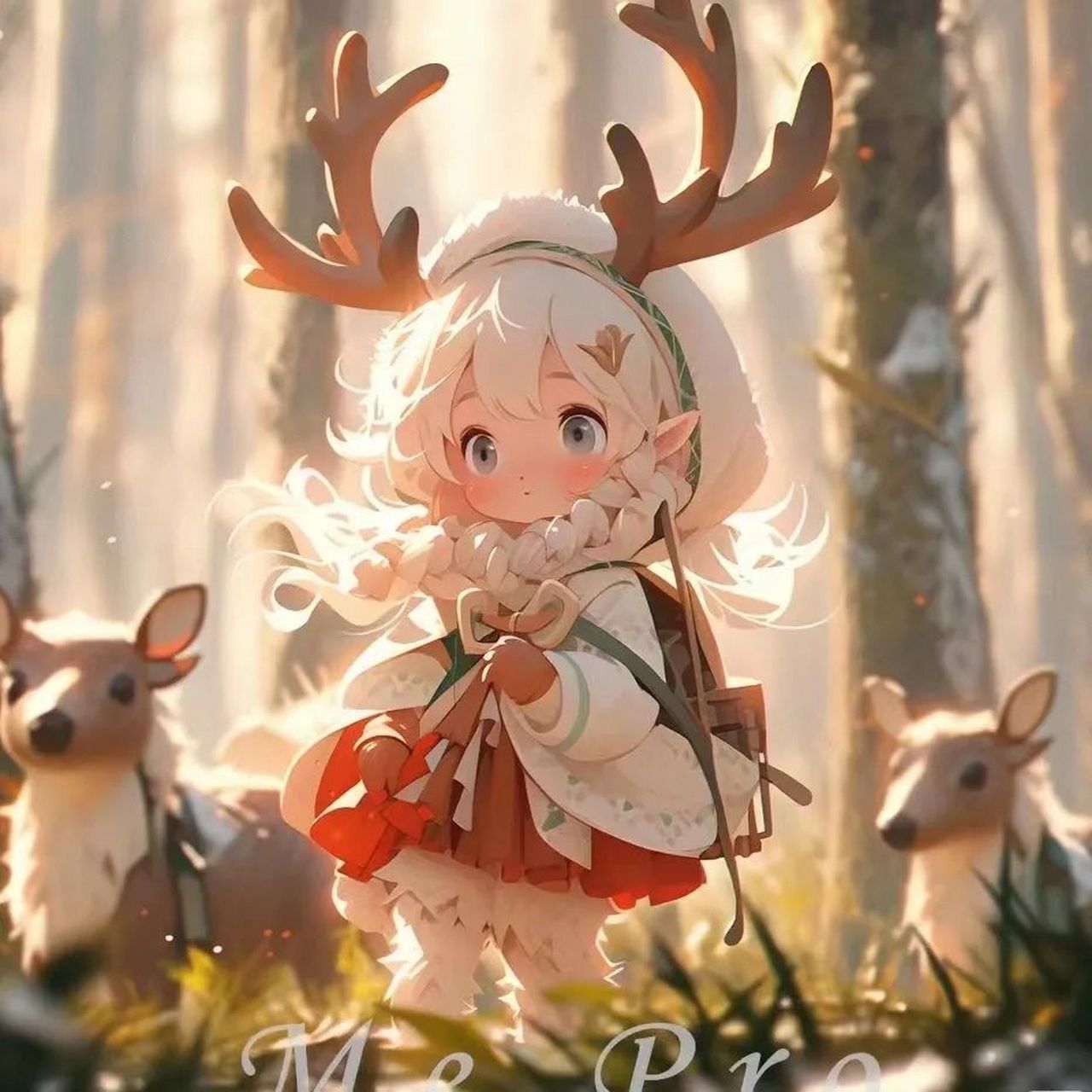 深林"麋鹿小精灵"头像~ 超萌无敌!  #绘画欣赏#  676767