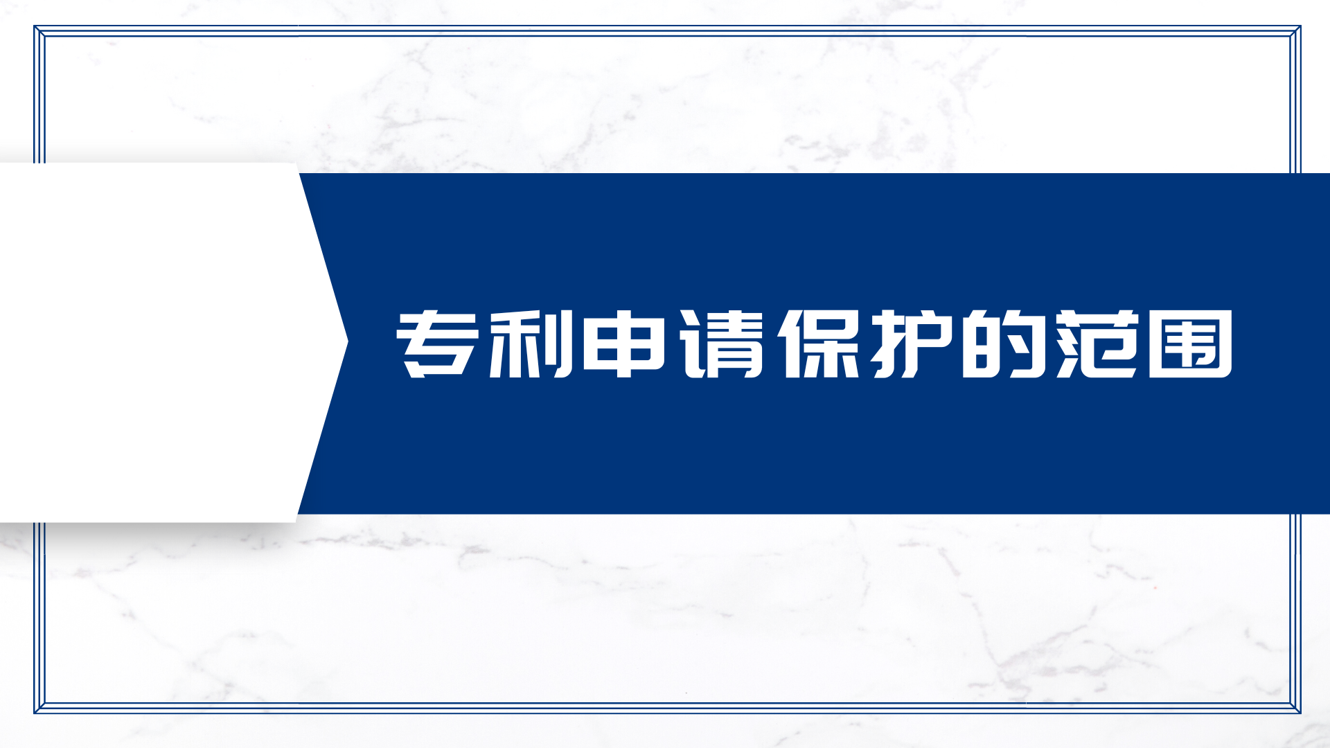 专利申请保护的范围