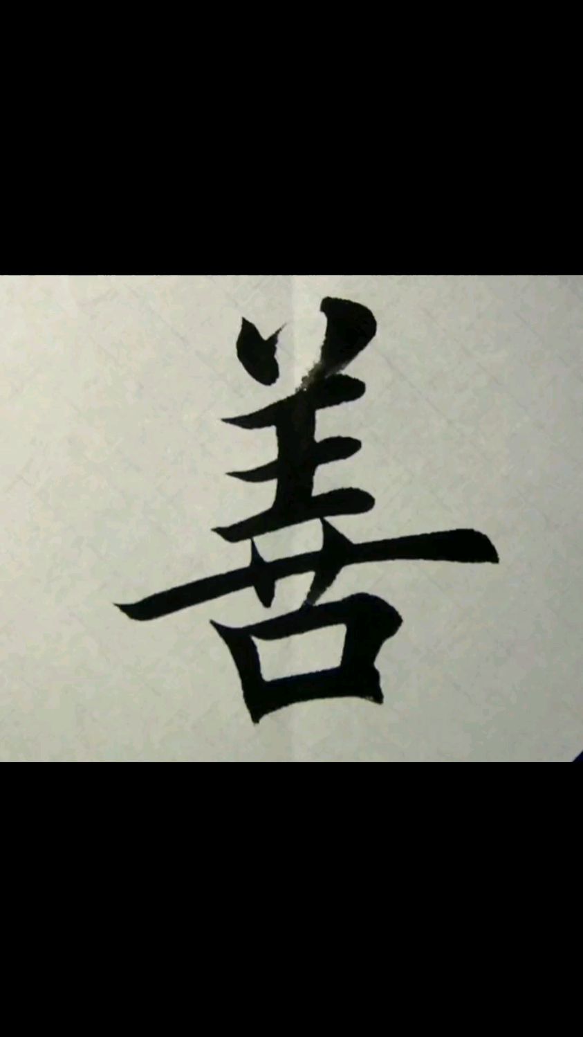 田老师楷书例字字选"善"