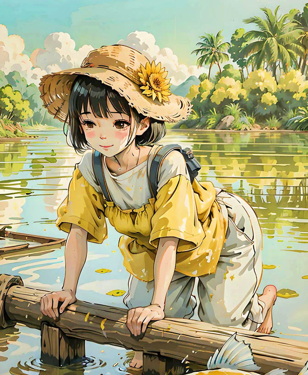 "         插画师|呜呜不停自然系女孩!清新秀丽!好可爱!