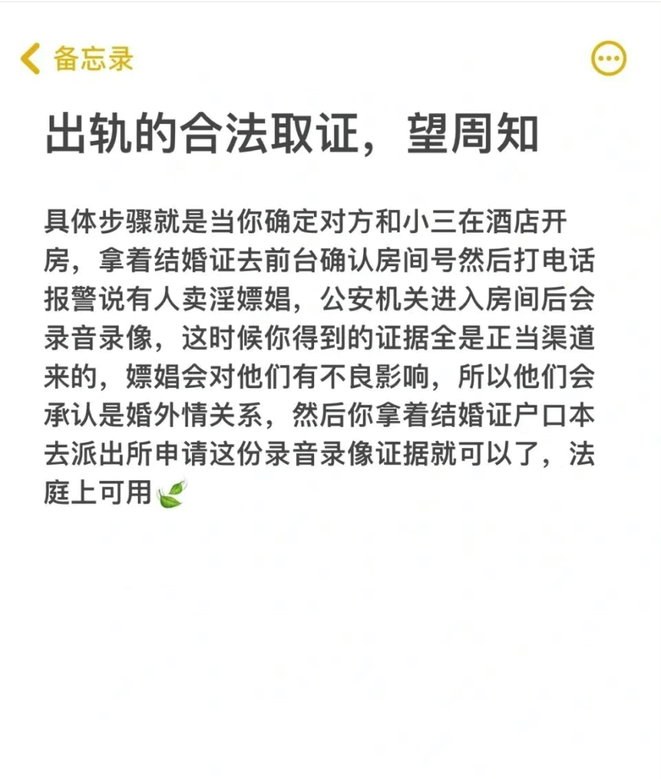 出轨取证图片