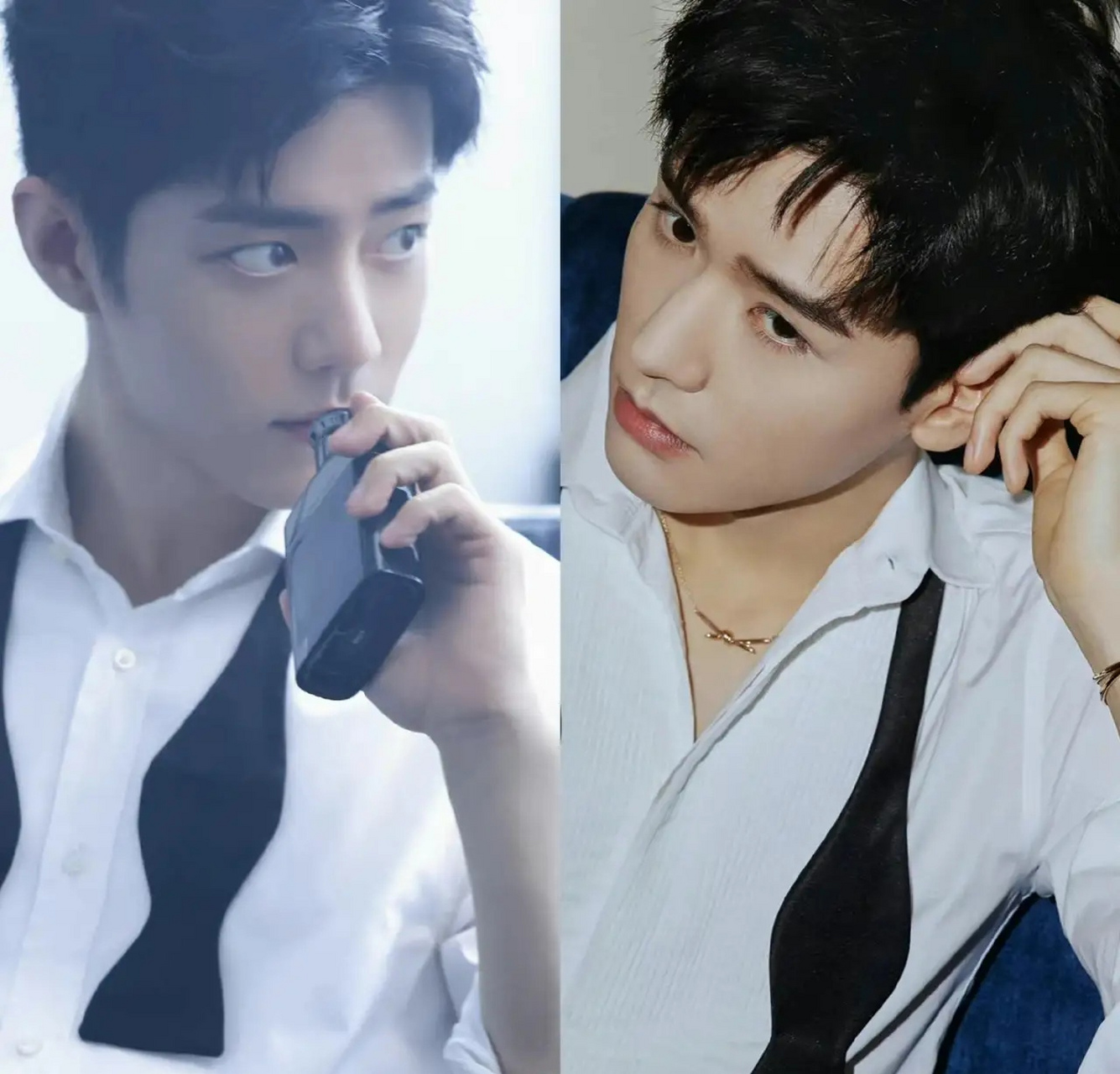 龚俊和肖战的审美还挺相似啊,竟然多次撞衫了,看来帅哥的品味都挺一致