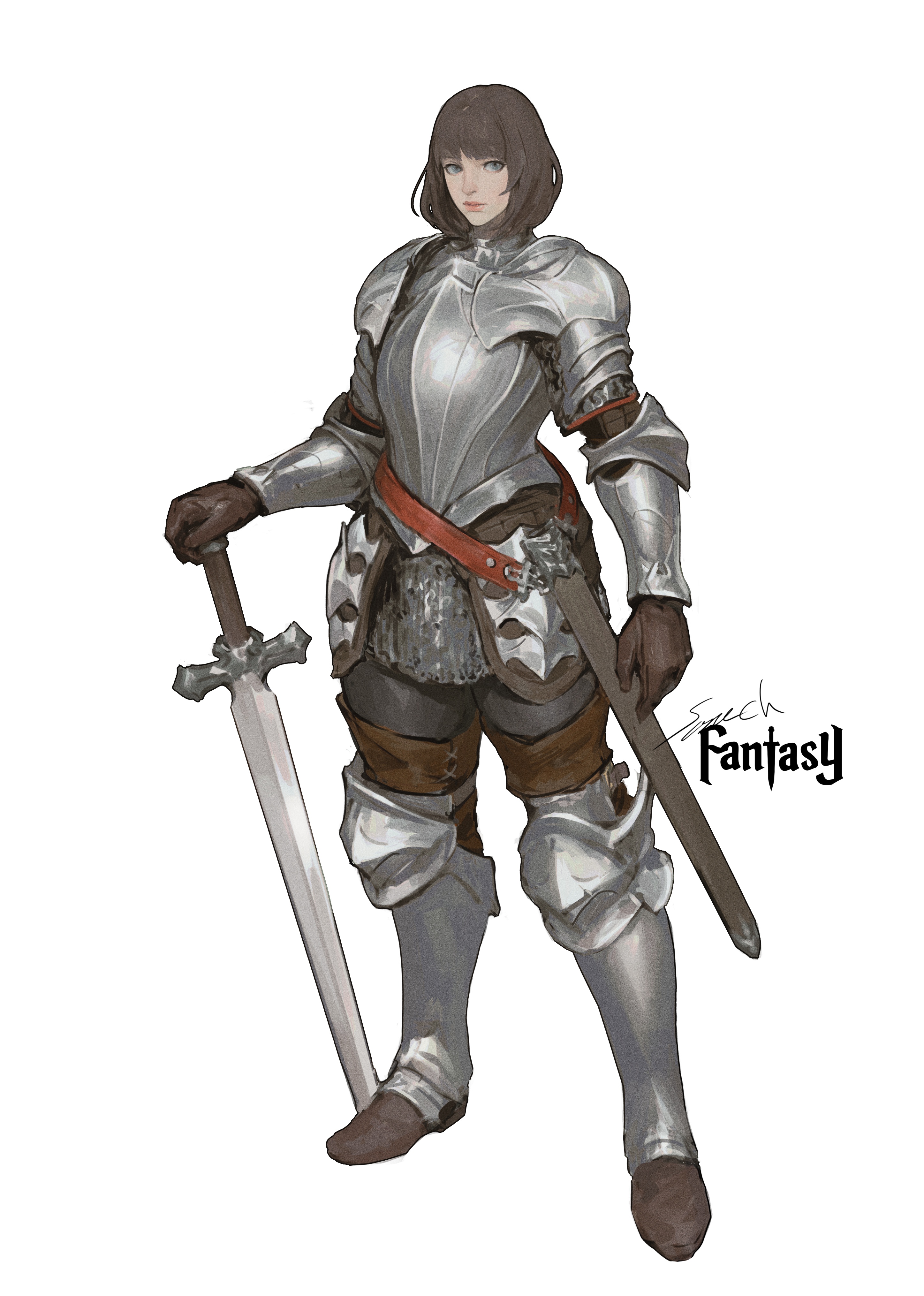 画师 tsonech 女战士插画欣赏