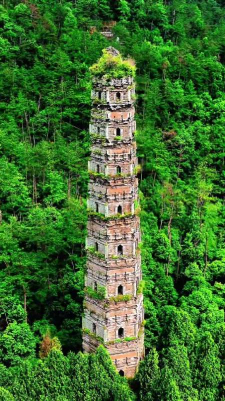 隋塔,建于隋开皇年间,称隋塔又名报恩塔,是国清寺的标志性建筑物,距今