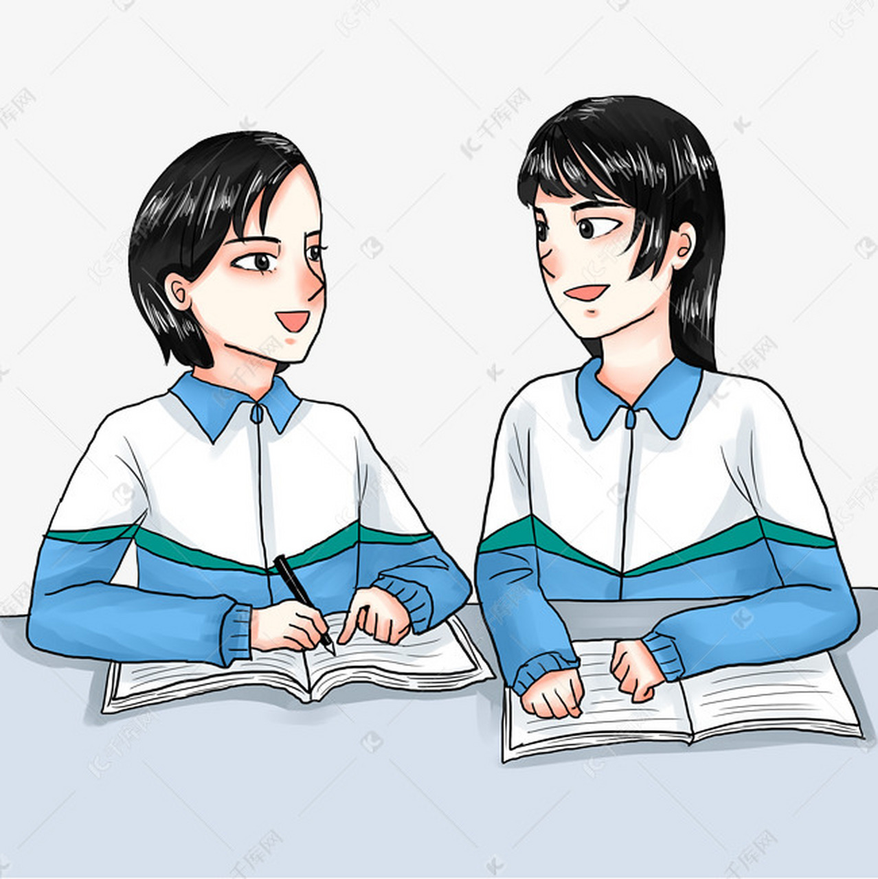 刚才我在语文课上打瞌睡了,她又说你以为学校是你的家啊!"同桌