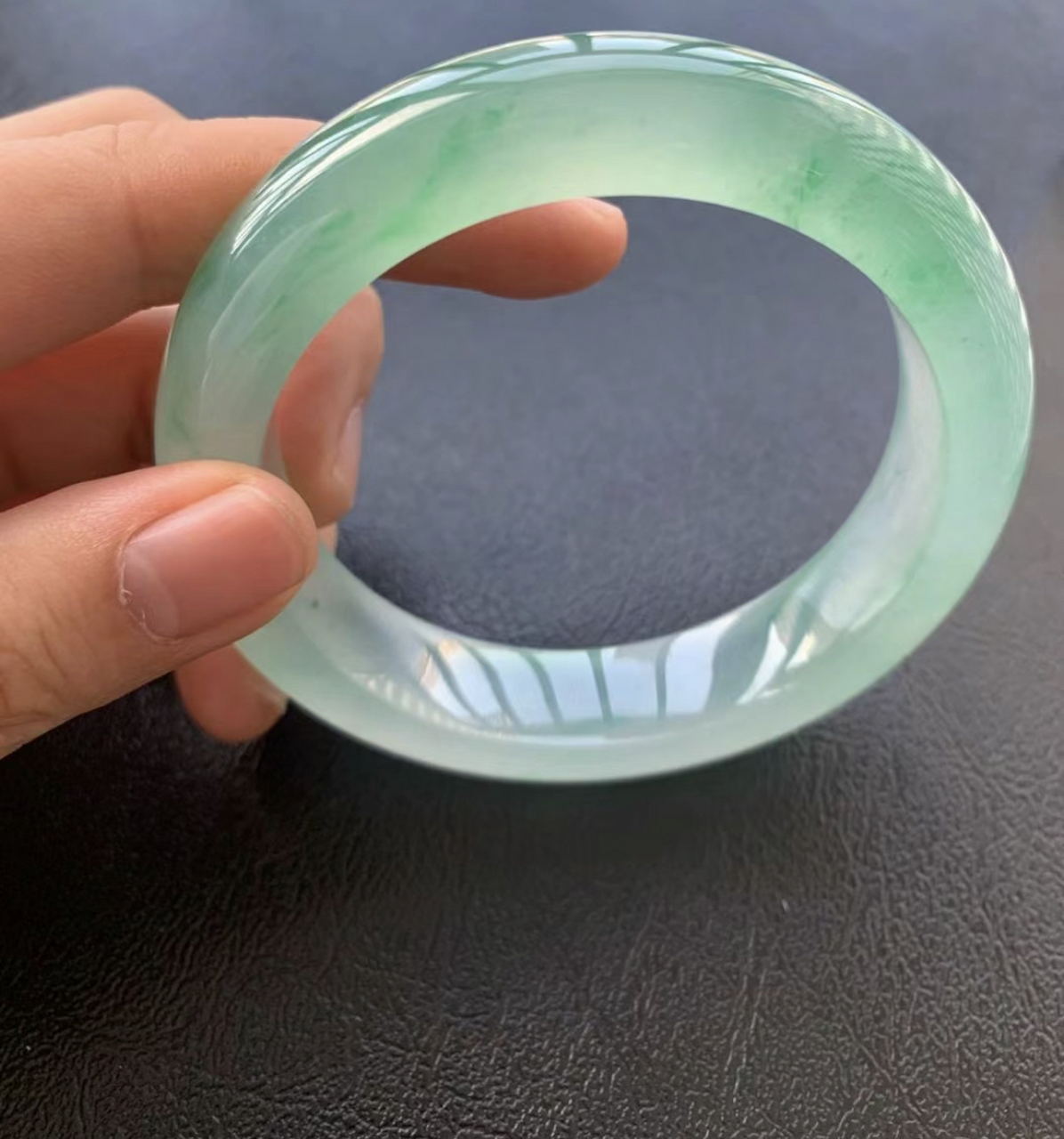 冰种金丝阳绿 #翡翠手镯