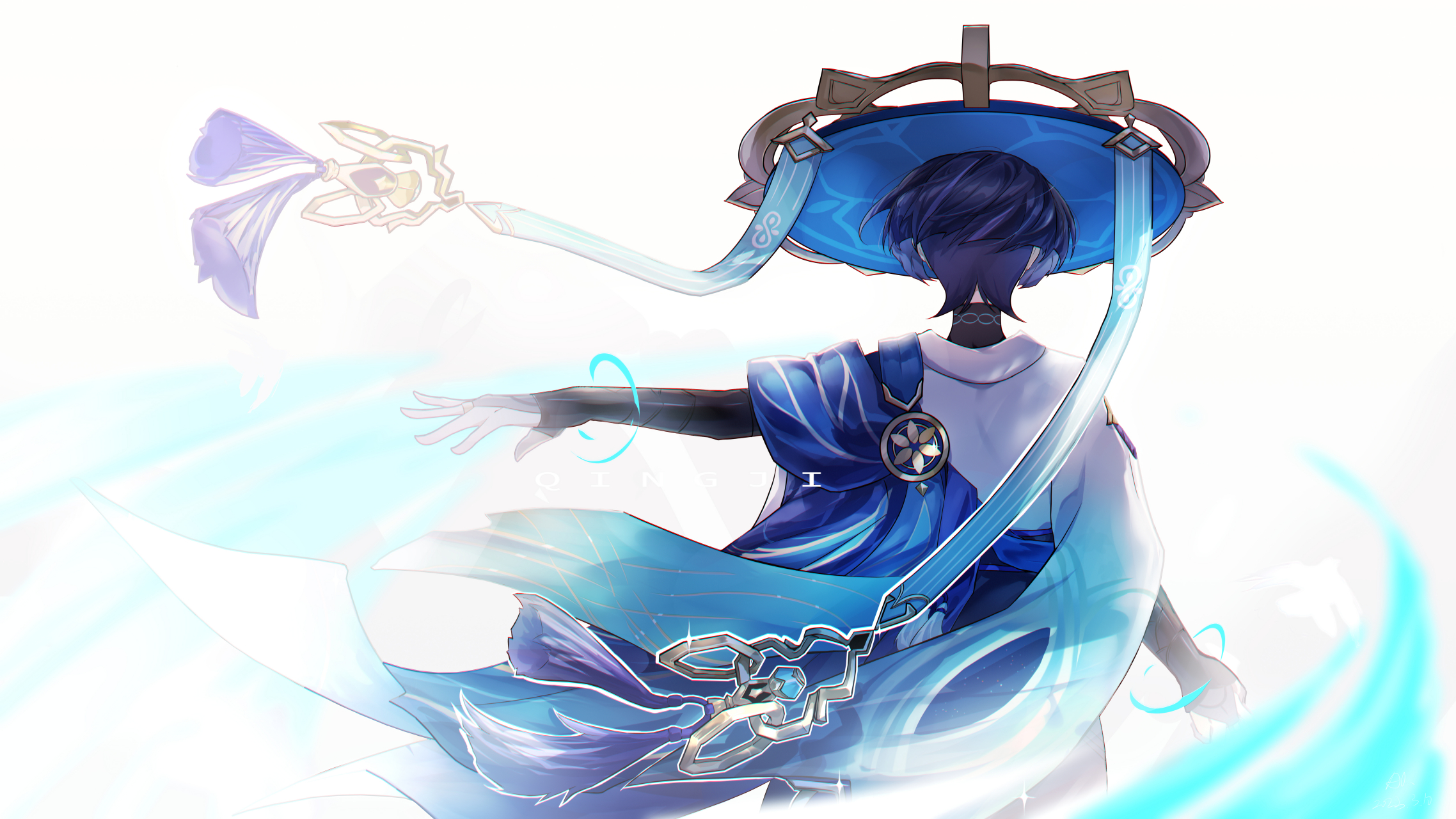 是超级帅气的散兵. 画师:啊青要努力画画(米)#二次元# #原神