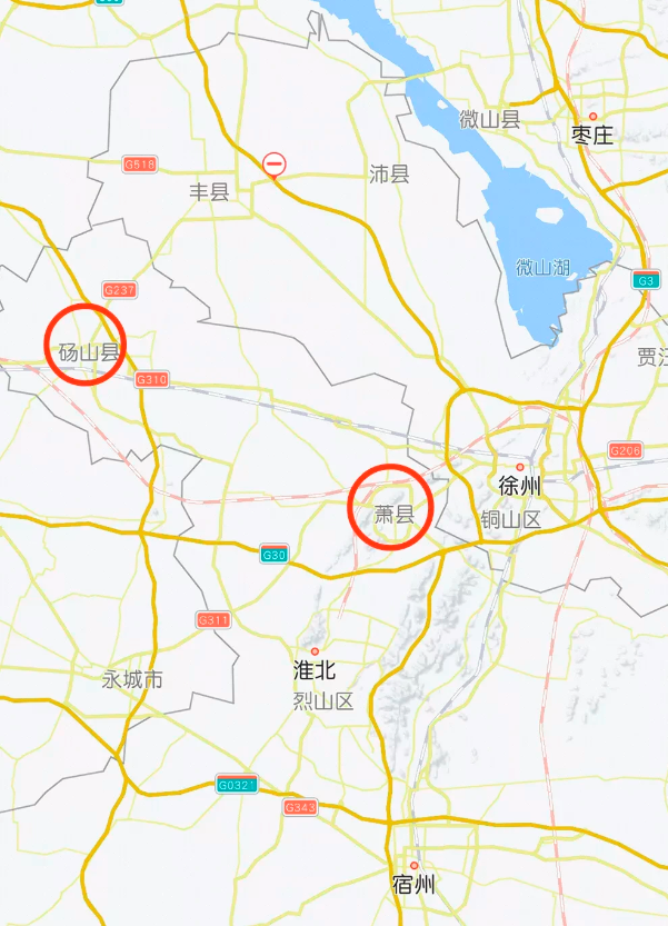 萧县与周边接壤地图图片