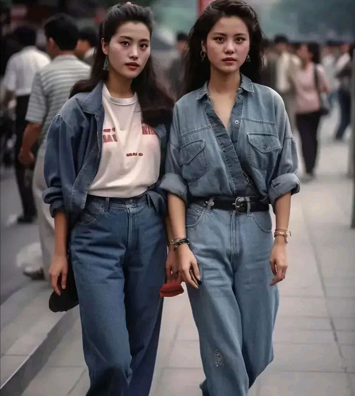 这是一组拍摄于90年代的照片中,照片中的主角是几位重庆妹子,照片中的