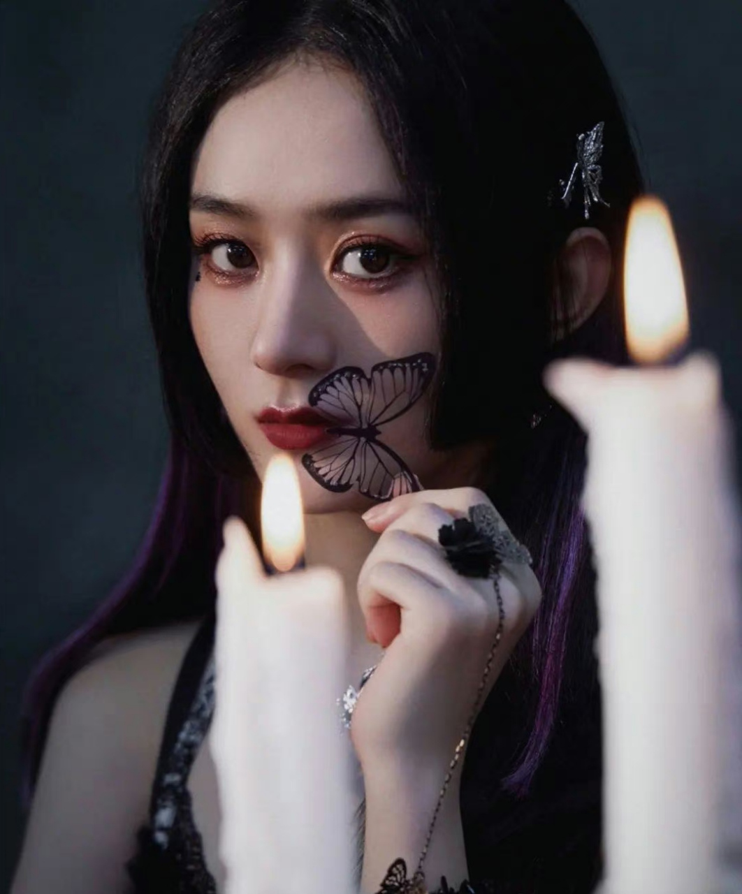 赵丽颖# 唯美冷艳的暗黑公主,肤白貌美的容颜,性感妩媚的眼神,清纯