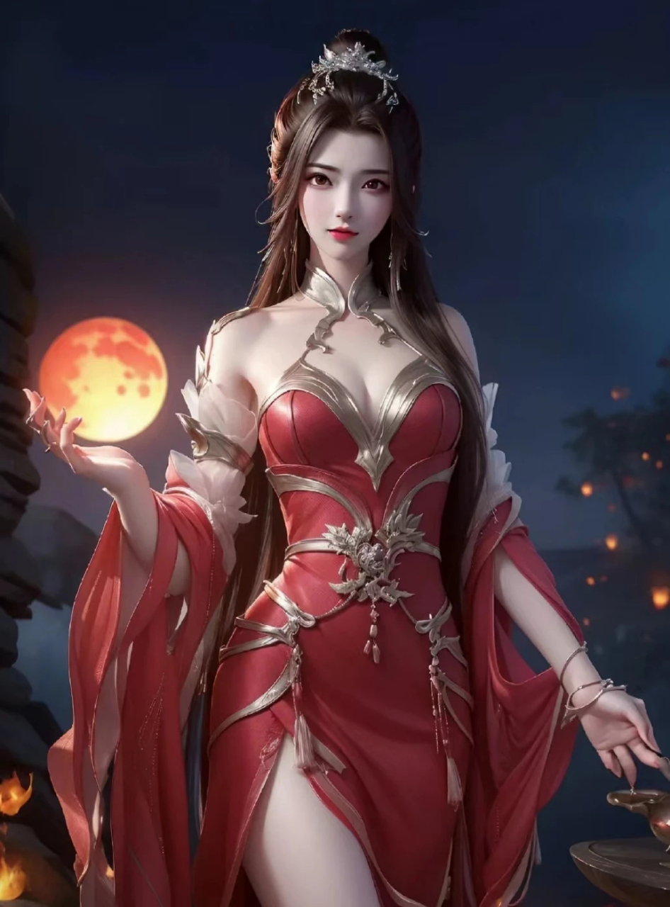 美图分享#月婵~红衣