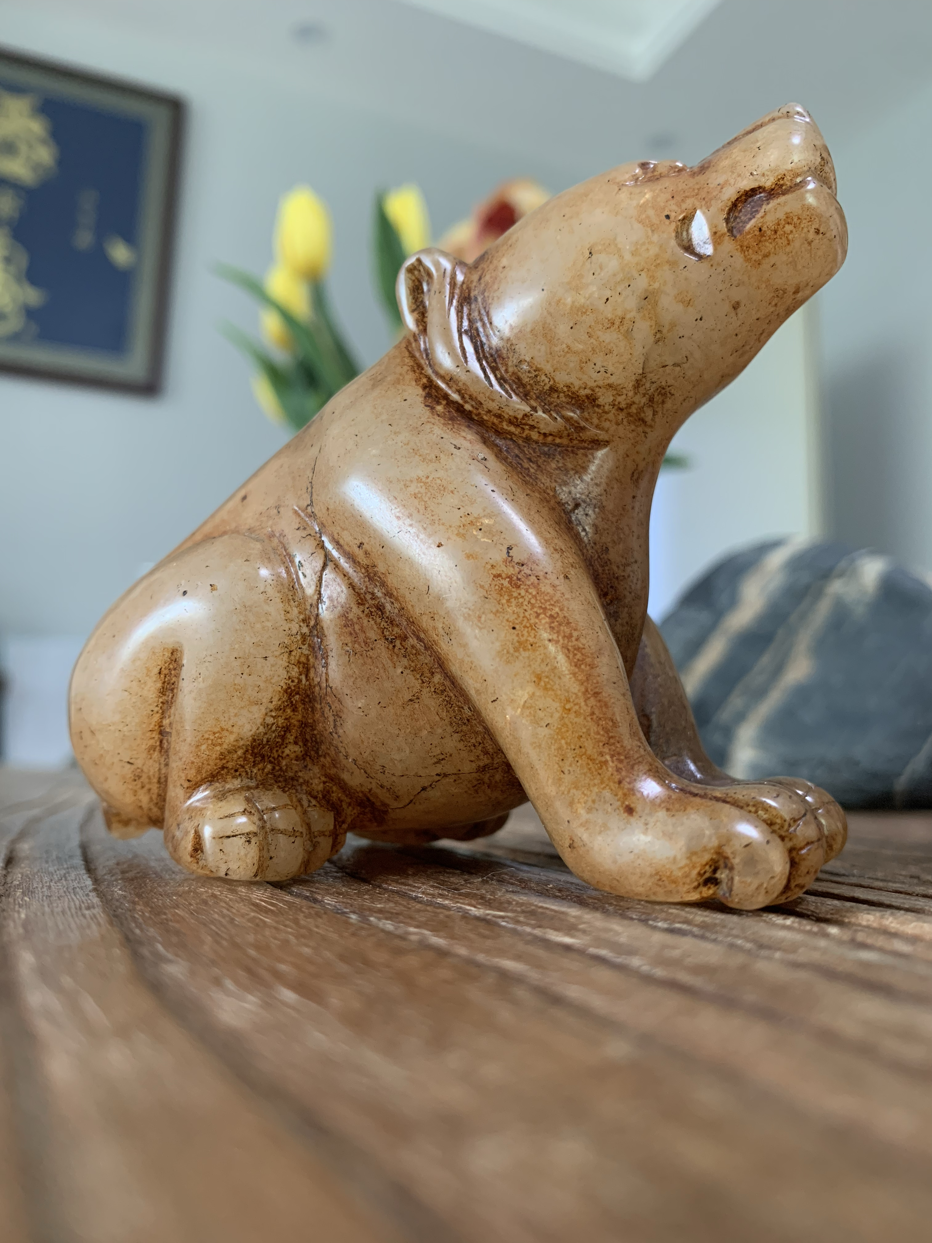 古玉古水晶 汉代水晶熊镇