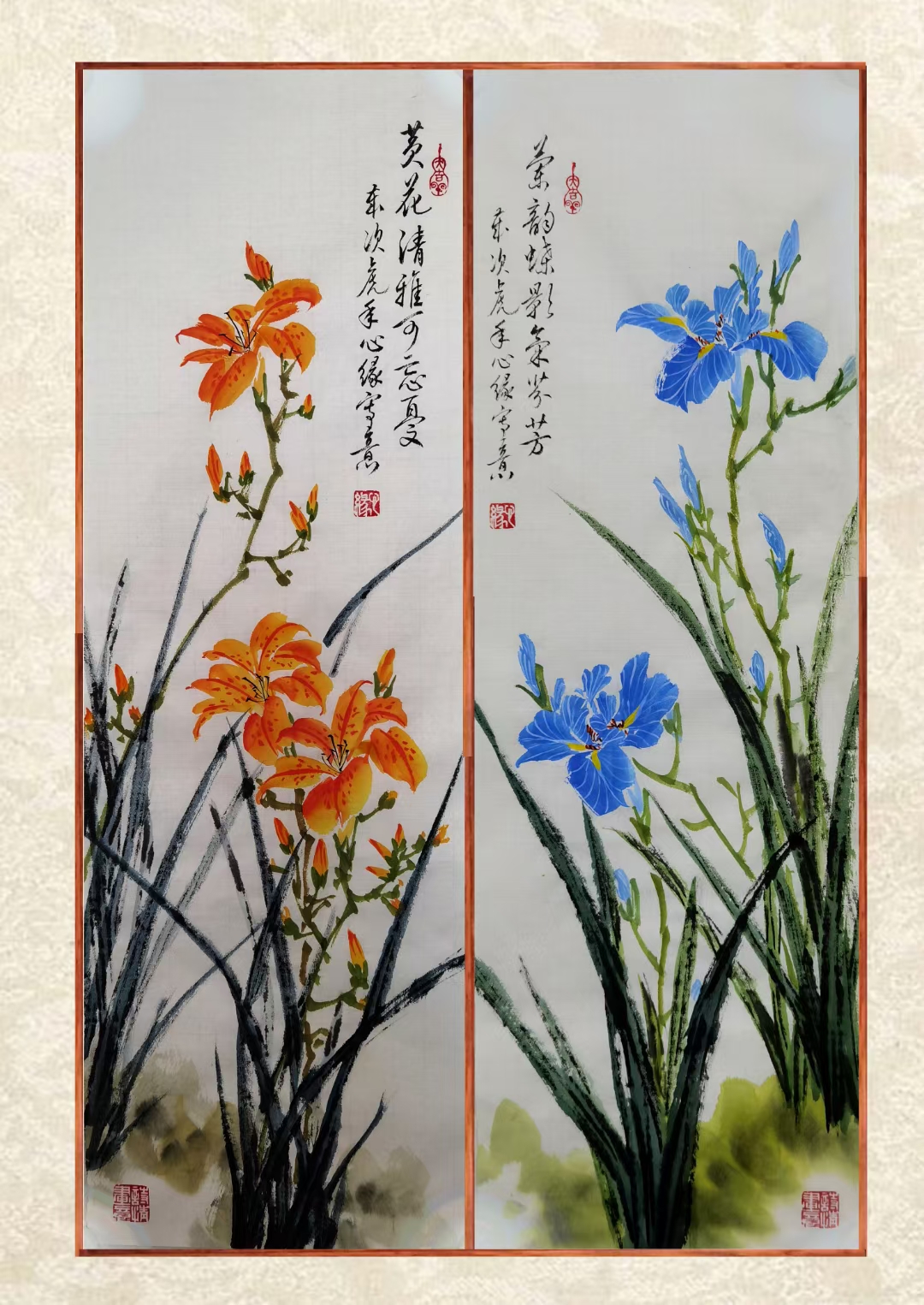 著名画家张世鹏迎春作品赏析