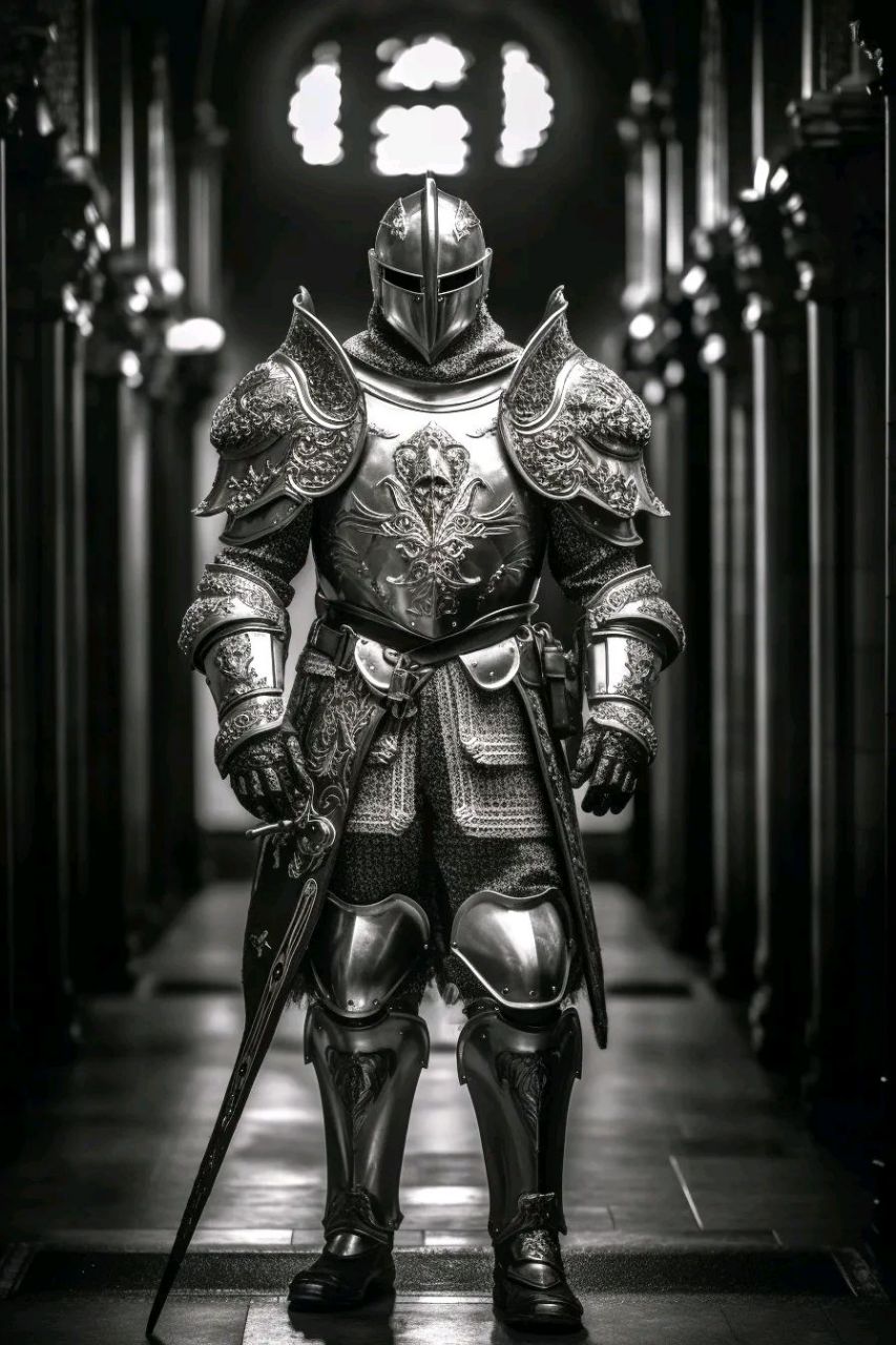 欧洲铠甲巅峰代表作应该是米兰盔甲和哥特盔甲,出现于14世纪,在当时