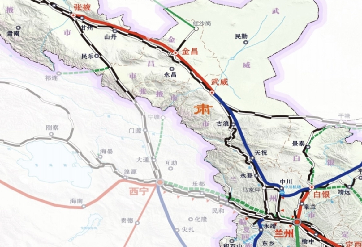 兰新铁路线路示意图图片