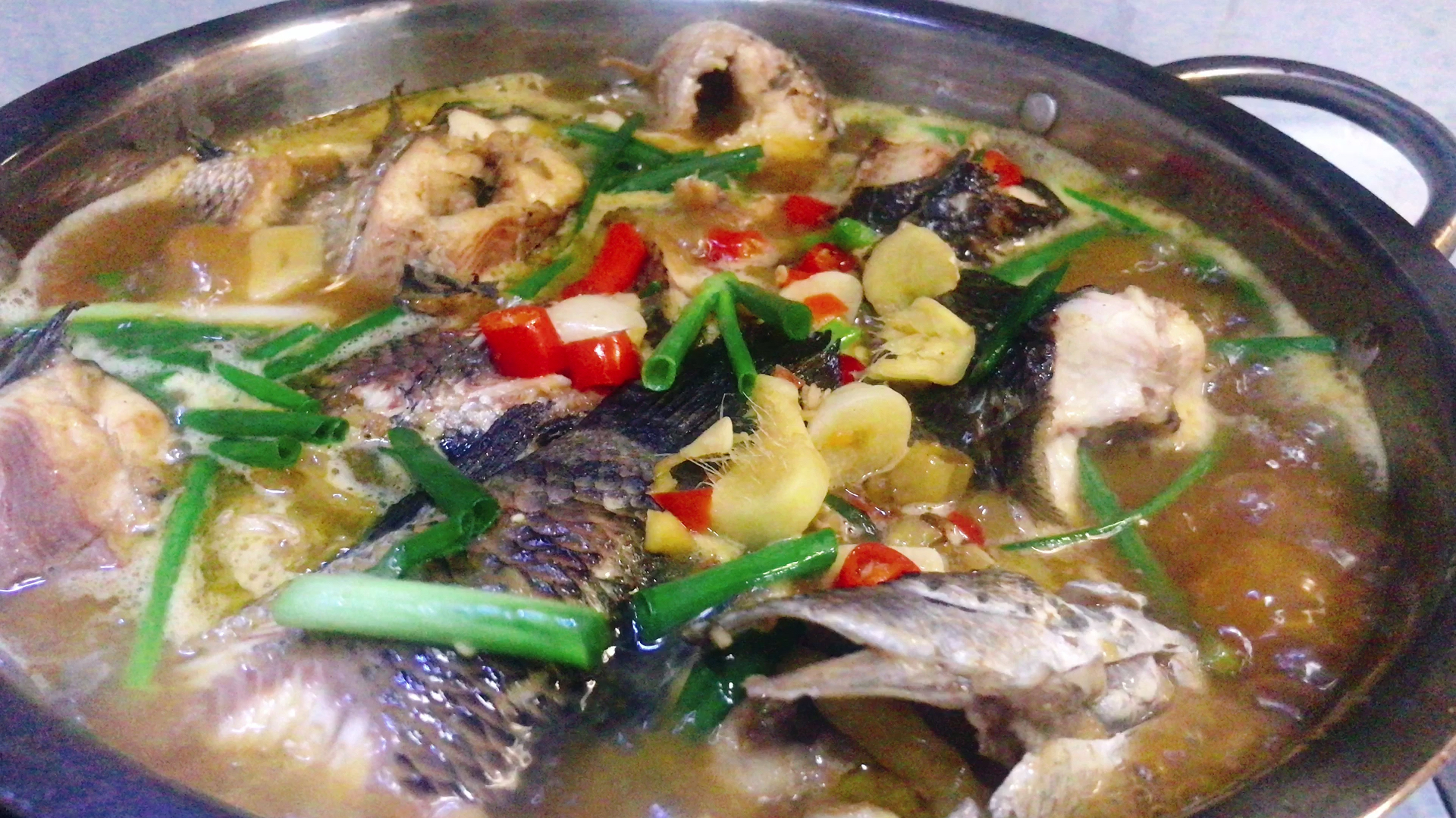 广州入冬太猛了,湖北人做双椒财鱼锅迎接冬天,辣的瞬间全身变暖