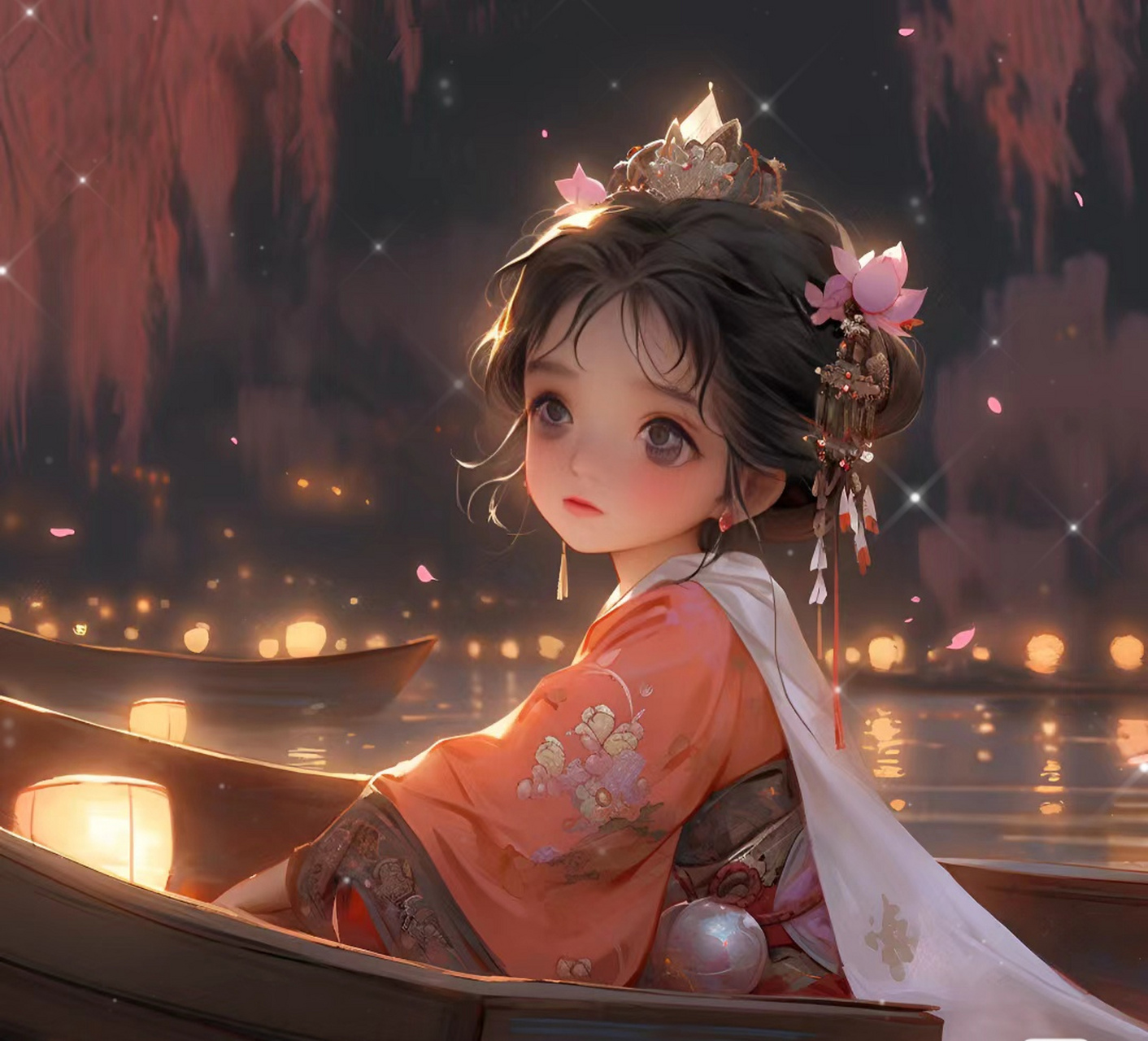 古风头像  之  赏月